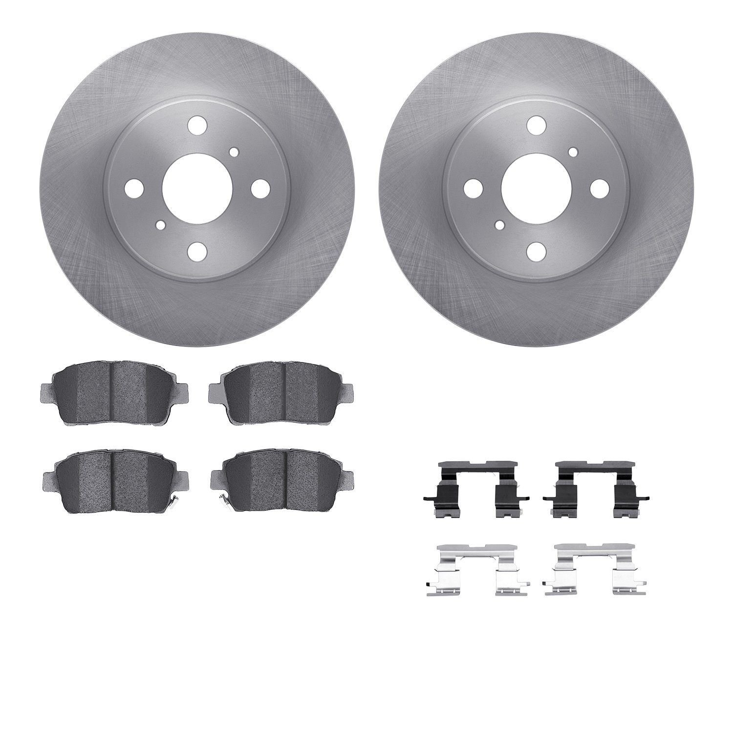 6512-76426 Brake Rotors w/5000 Advanced Brake Pads Kit with Hardware, 2000-2005 Lexus/Toyota/Scion, Position: Front