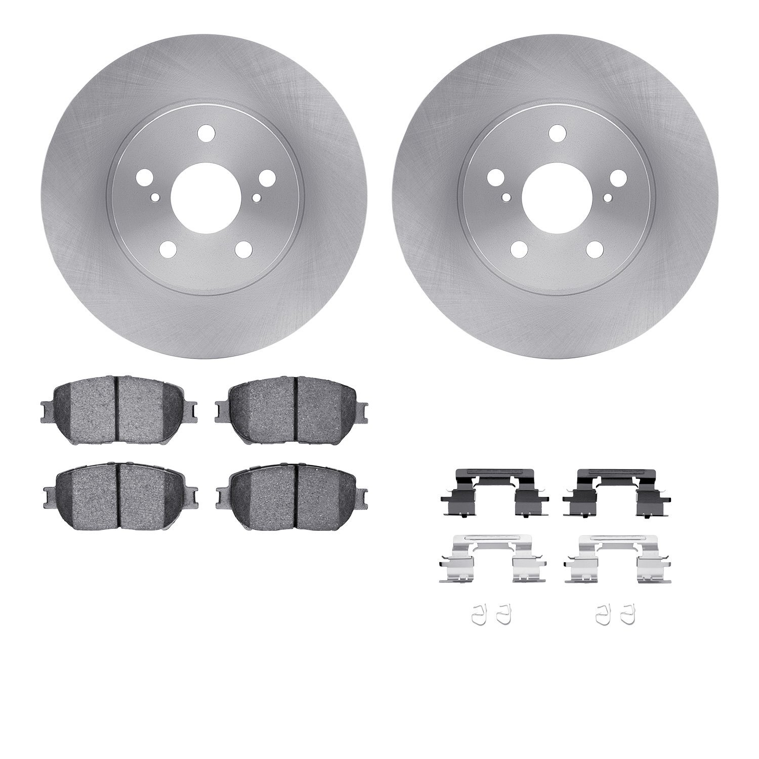 6512-76445 Brake Rotors w/5000 Advanced Brake Pads Kit with Hardware, 2002-2003 Lexus/Toyota/Scion, Position: Front