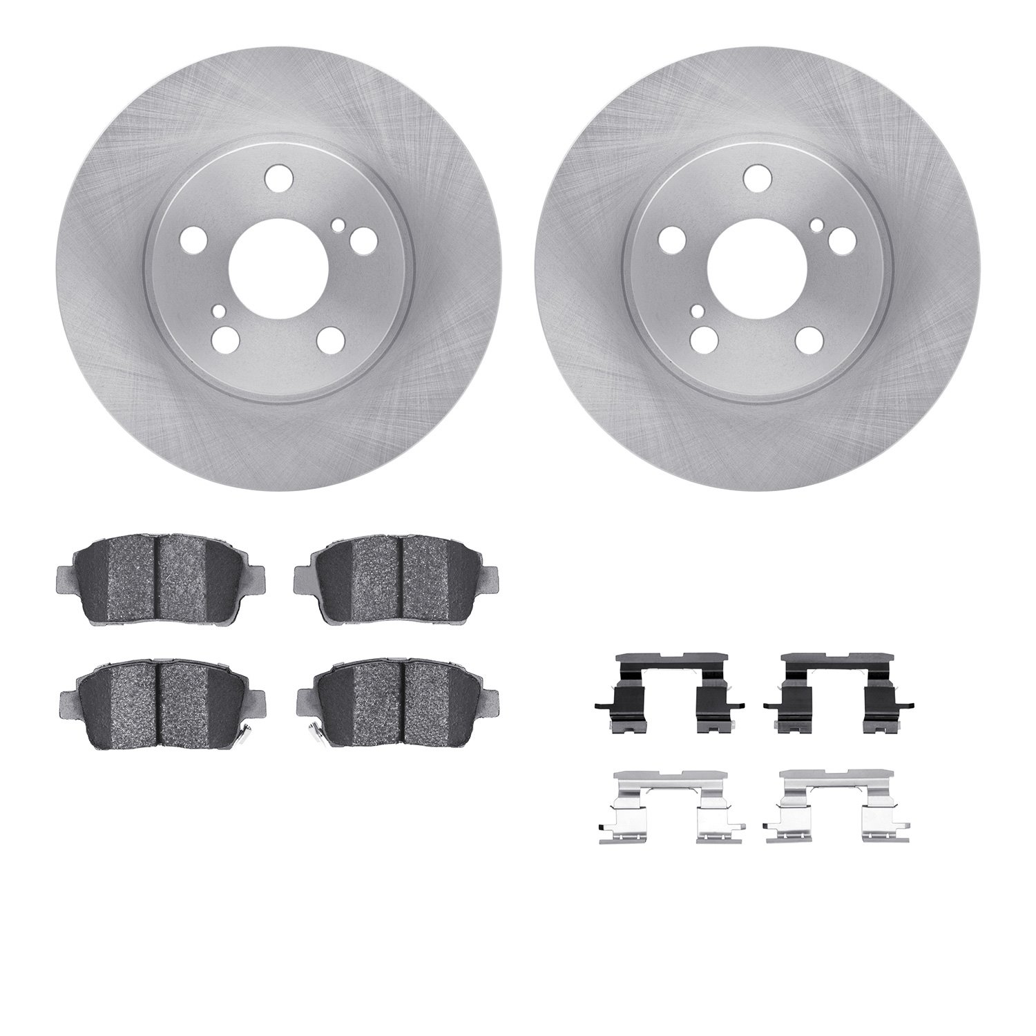 6512-76467 Brake Rotors w/5000 Advanced Brake Pads Kit with Hardware, 2004-2009 Lexus/Toyota/Scion, Position: Front