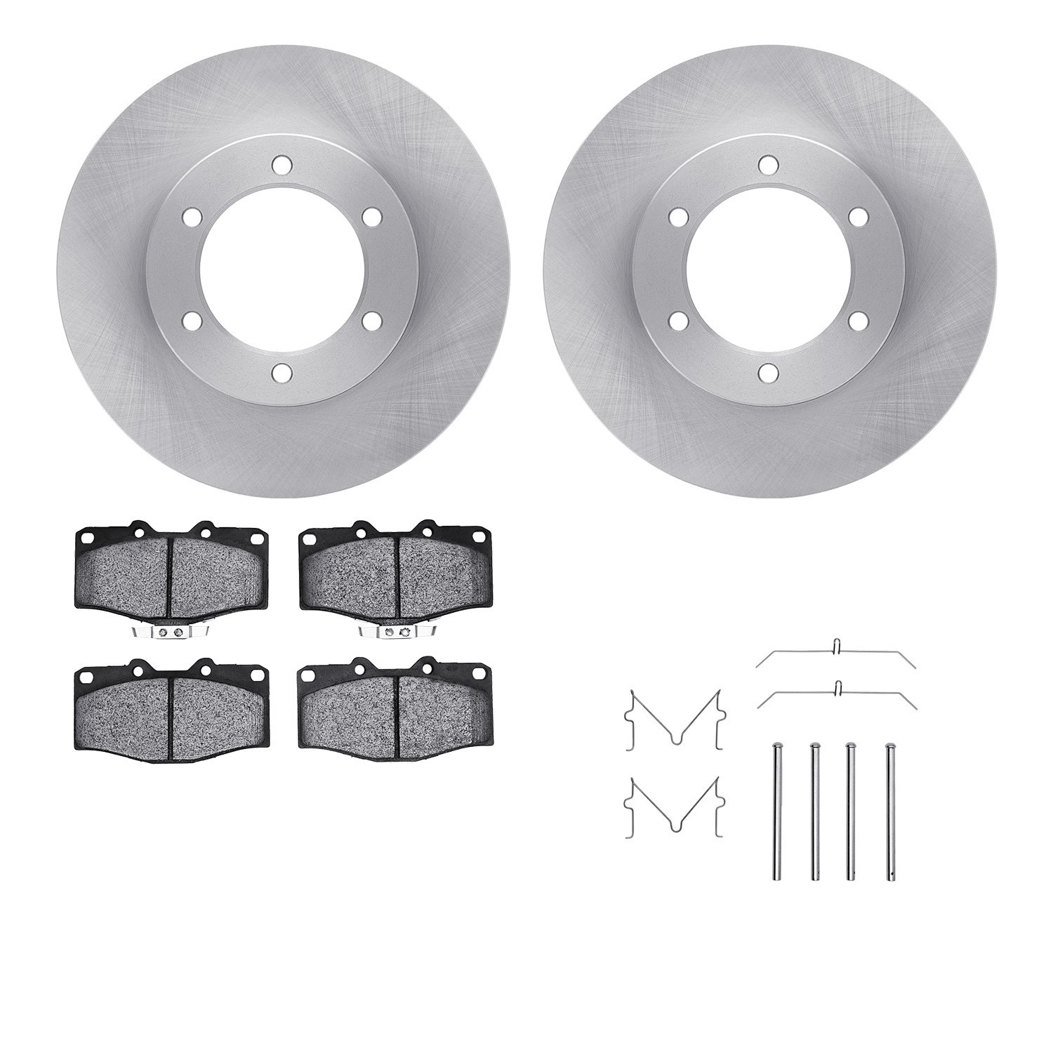 6512-76564 Brake Rotors w/5000 Advanced Brake Pads Kit with Hardware, 1988-1995 Lexus/Toyota/Scion, Position: Front