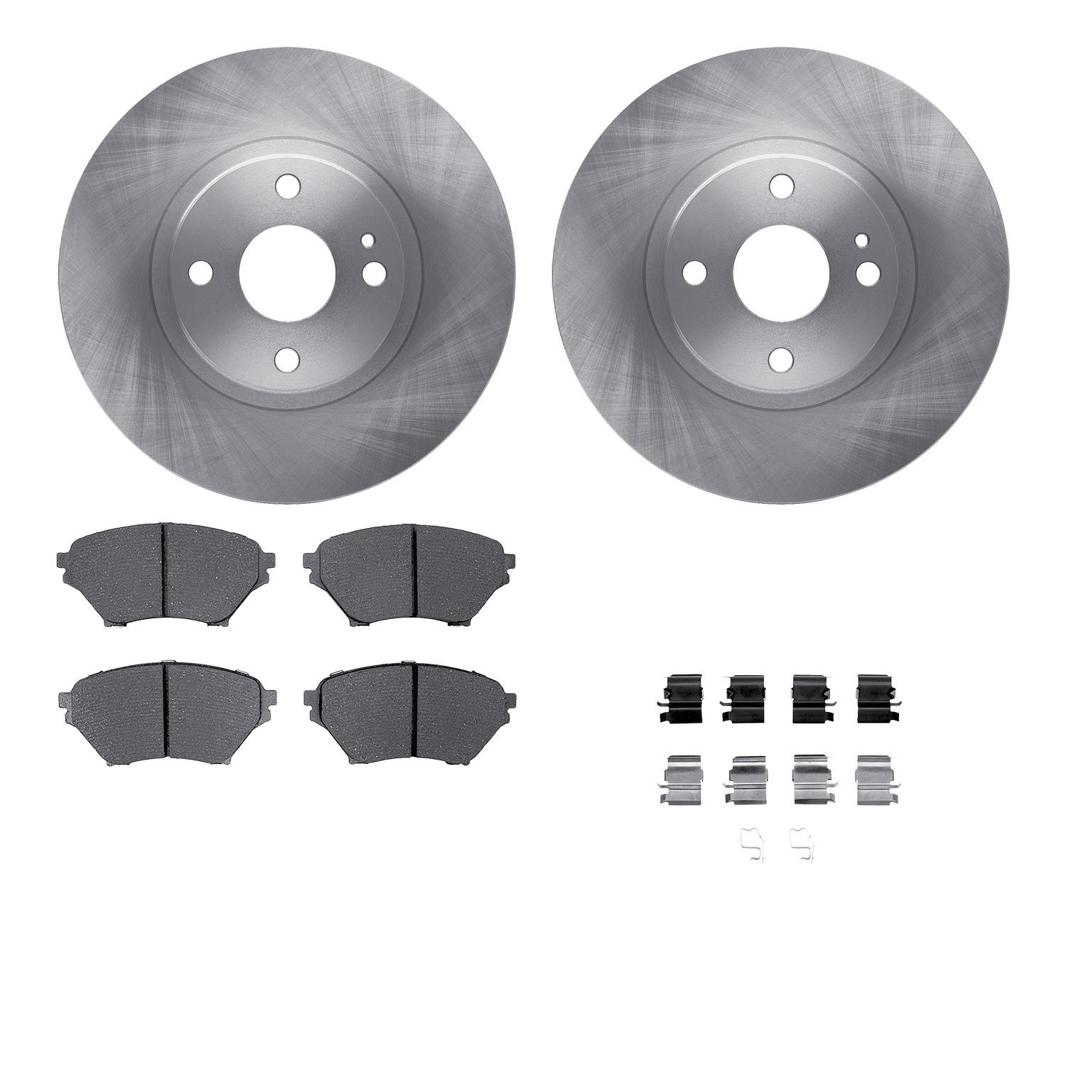 6512-80172 Brake Rotors w/5000 Advanced Brake Pads Kit with Hardware, 2001-2005 Ford/Lincoln/Mercury/Mazda, Position: Front
