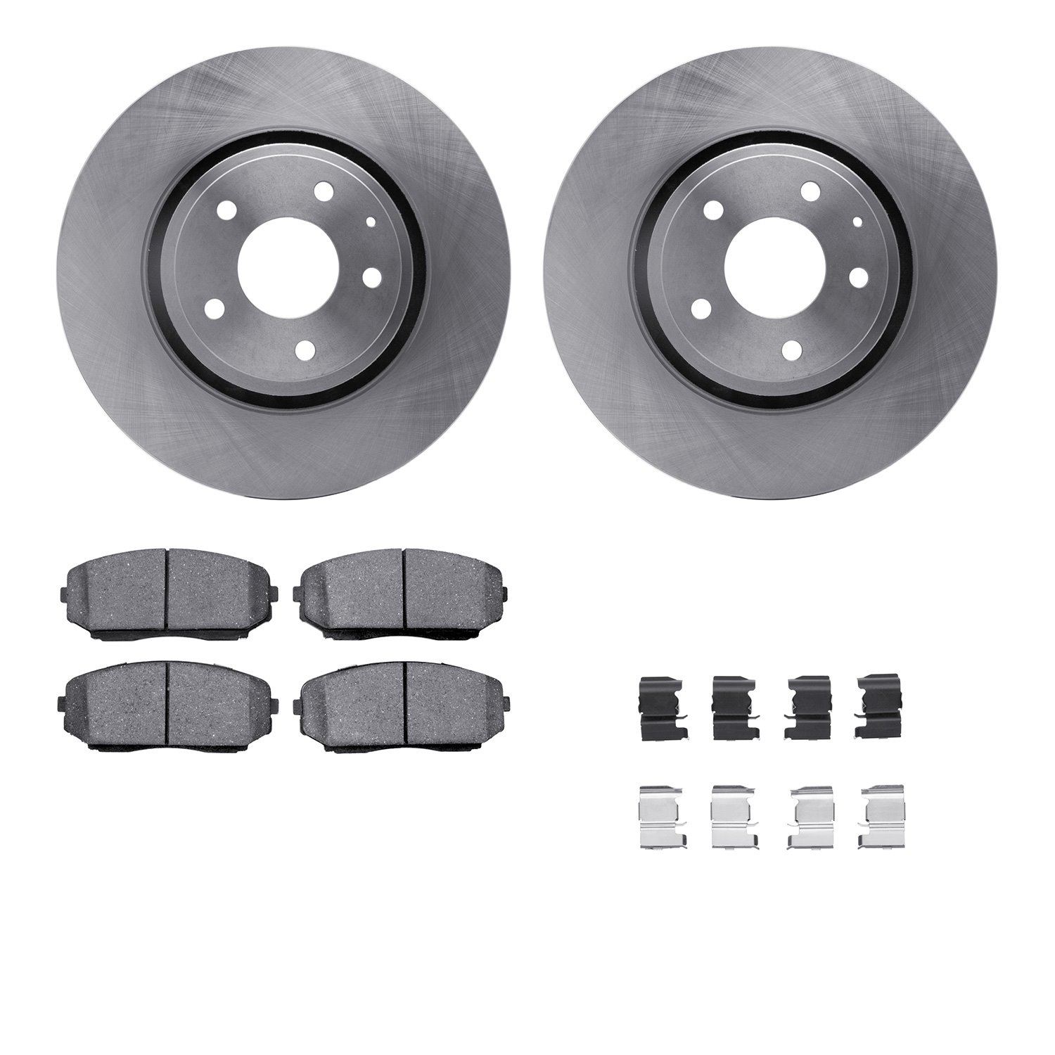 6512-80347 Brake Rotors w/5000 Advanced Brake Pads Kit with Hardware, Fits Select Ford/Lincoln/Mercury/Mazda, Position: Front