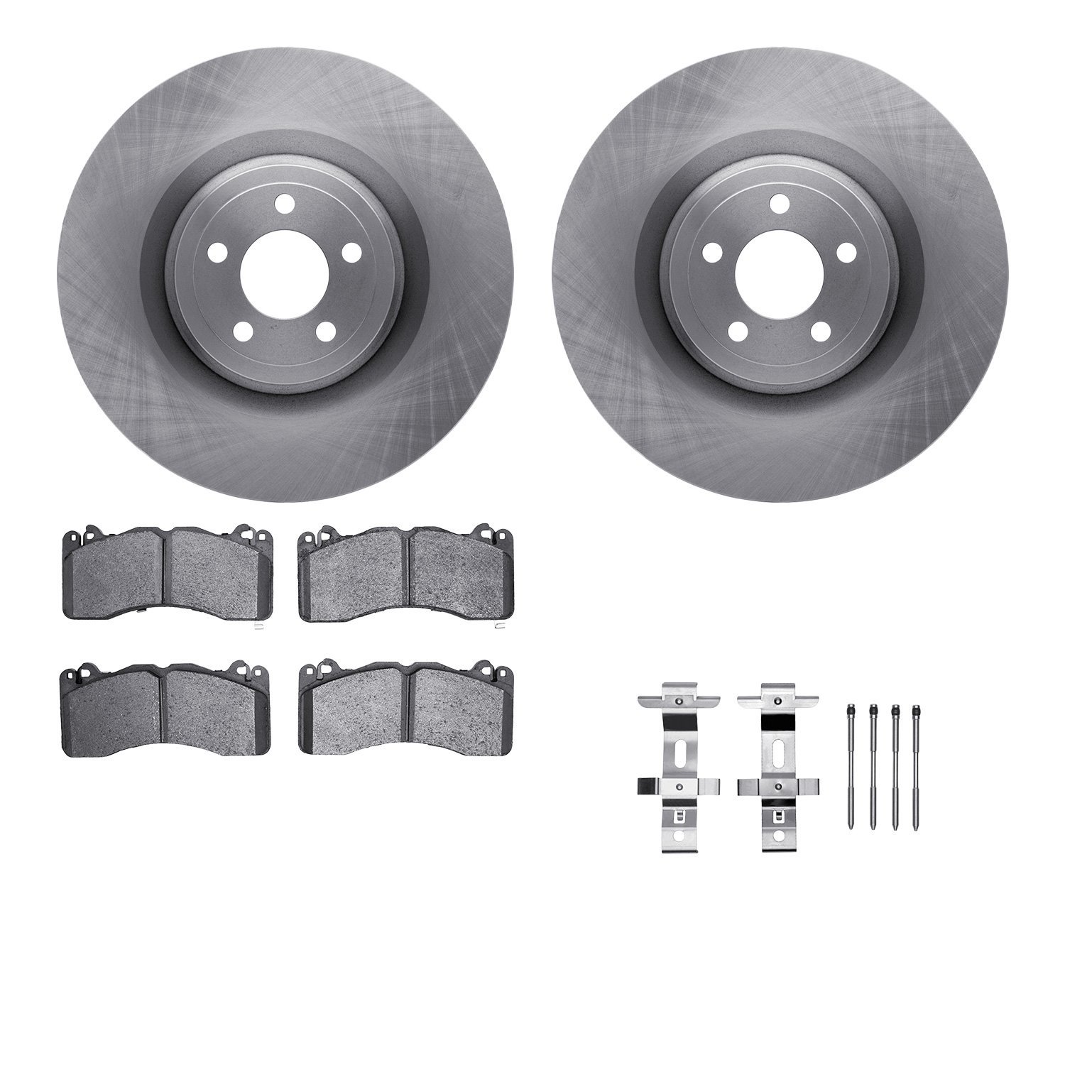 6512-99170 Brake Rotors w/5000 Advanced Brake Pads Kit with Hardware, Fits Select Ford/Lincoln/Mercury/Mazda, Position: Front