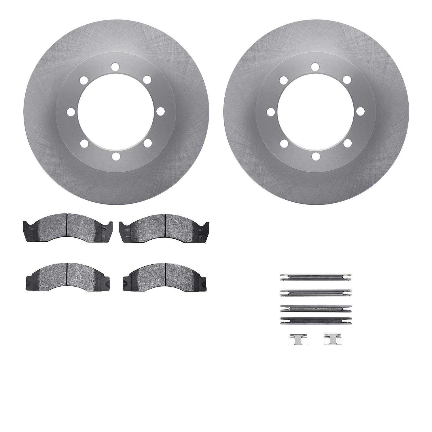 6512-99417 Brake Rotors w/5000 Advanced Brake Pads Kit with Hardware, 2003-2007 Ford/Lincoln/Mercury/Mazda, Position: Rear
