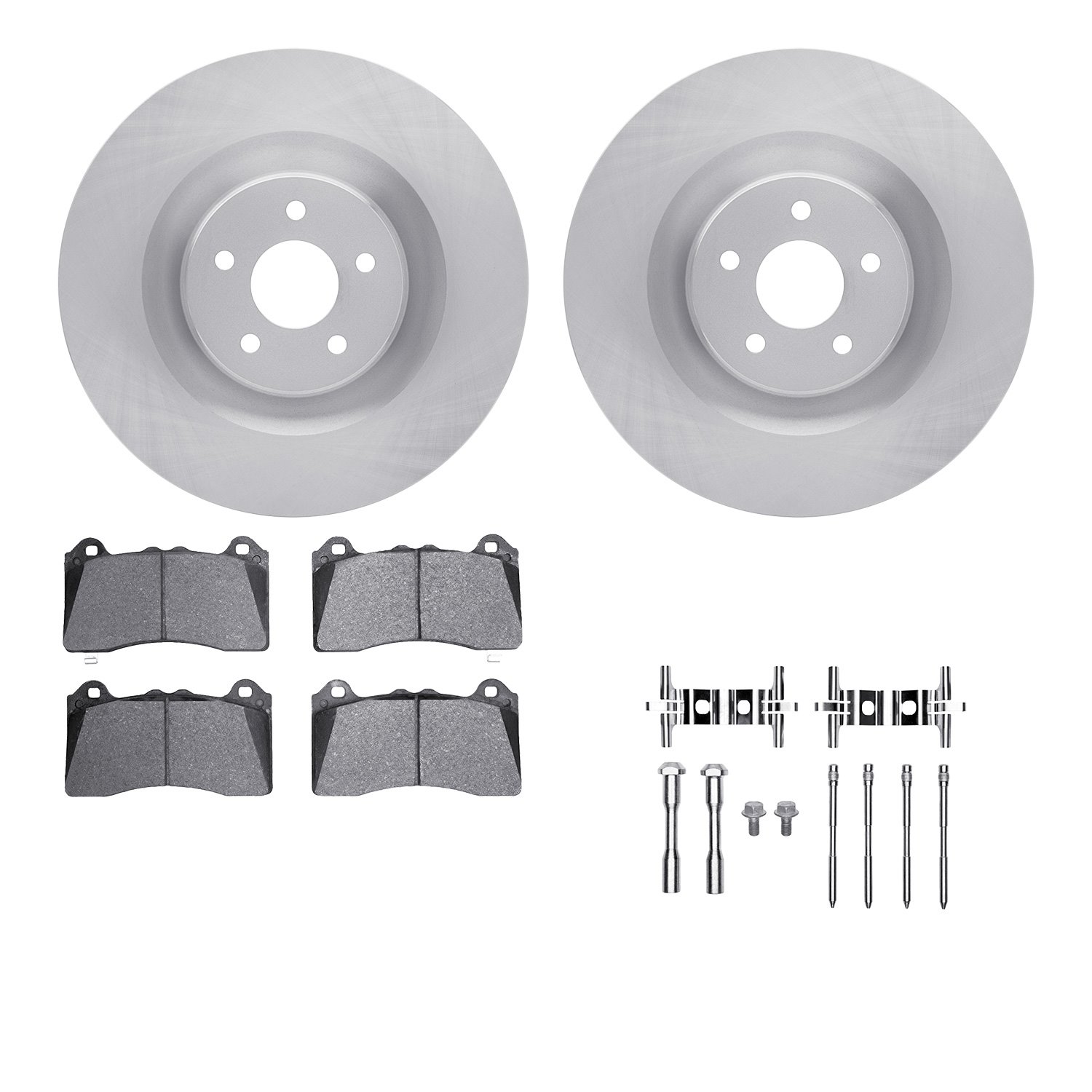 6512-99783 Brake Rotors w/5000 Advanced Brake Pads Kit with Hardware, 2016-2018 Ford/Lincoln/Mercury/Mazda, Position: Front