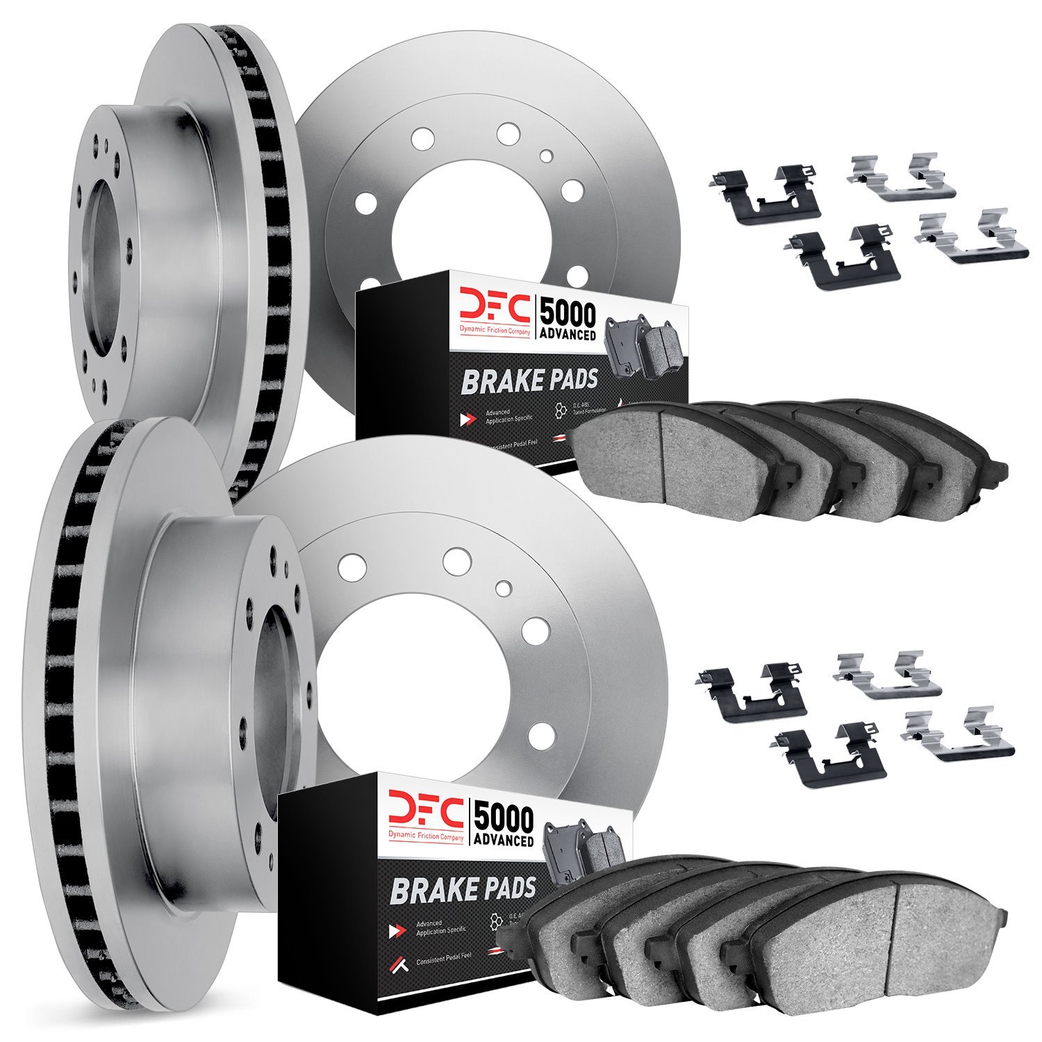 Brake Rotors w/5000 Advanced Brake Pads Kit with