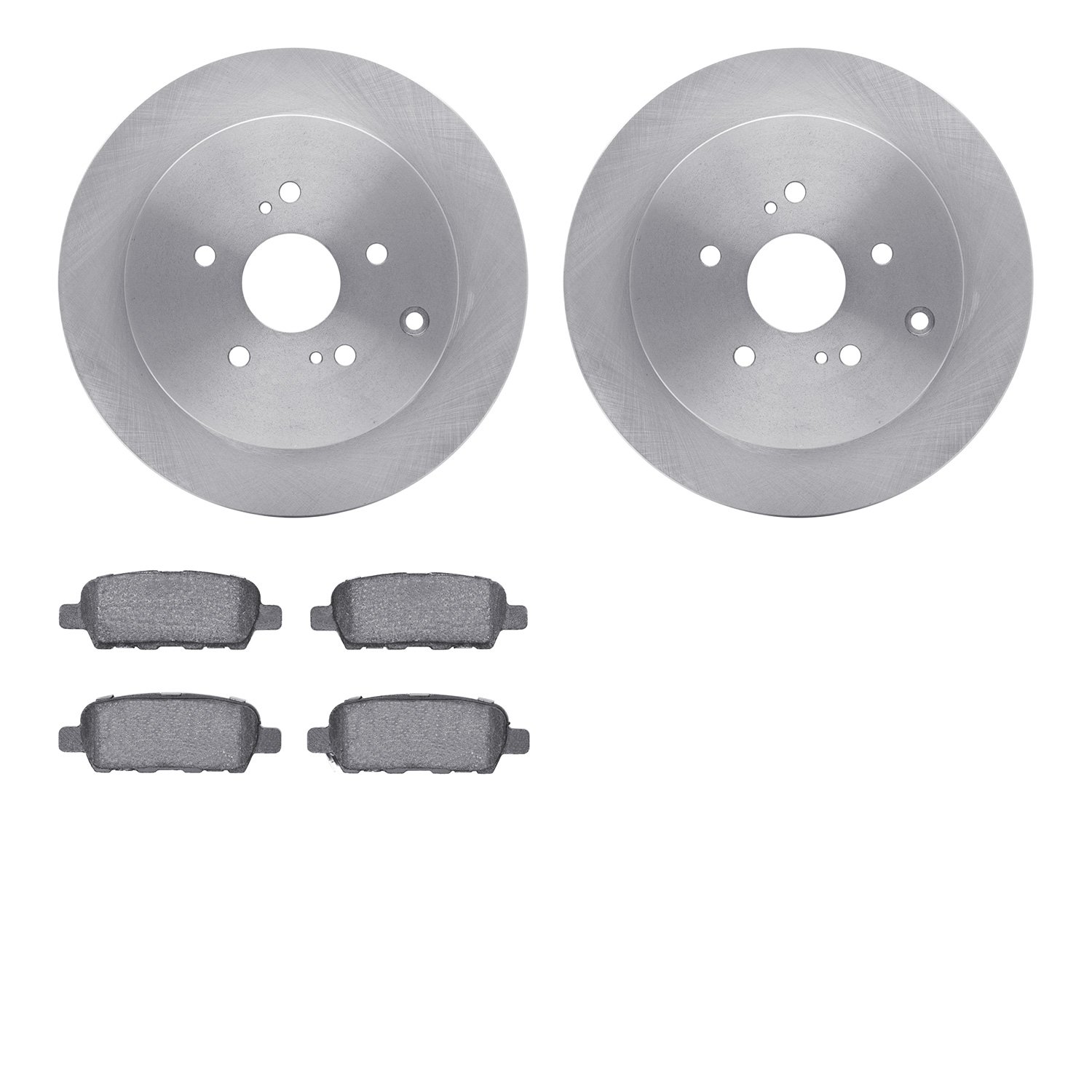 6602-01003 Brake Rotors w/5000 Euro Ceramic Brake Pads, 2009-2017 Suzuki, Position: Rear