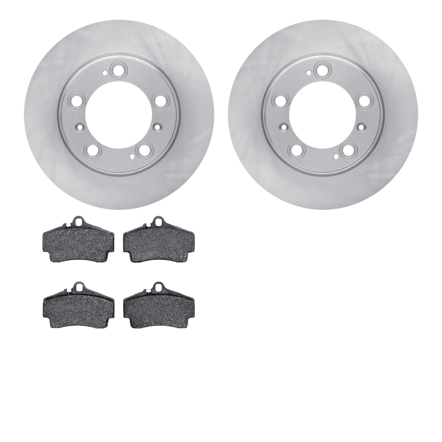 6602-02060 Brake Rotors w/5000 Euro Ceramic Brake Pads, 1997-2004 Porsche, Position: Rear