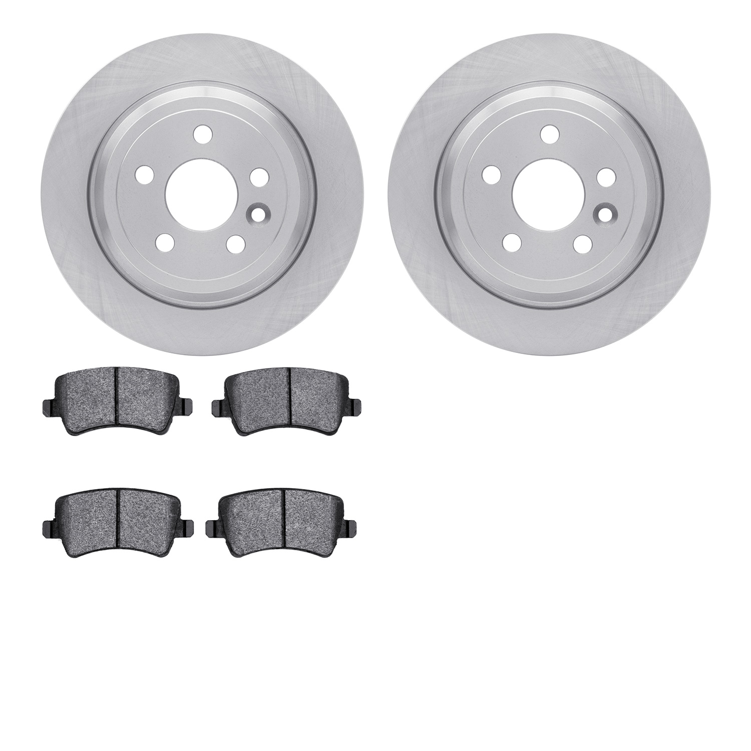 6602-11095 Brake Rotors w/5000 Euro Ceramic Brake Pads, 2013-2015 Land Rover, Position: Rear