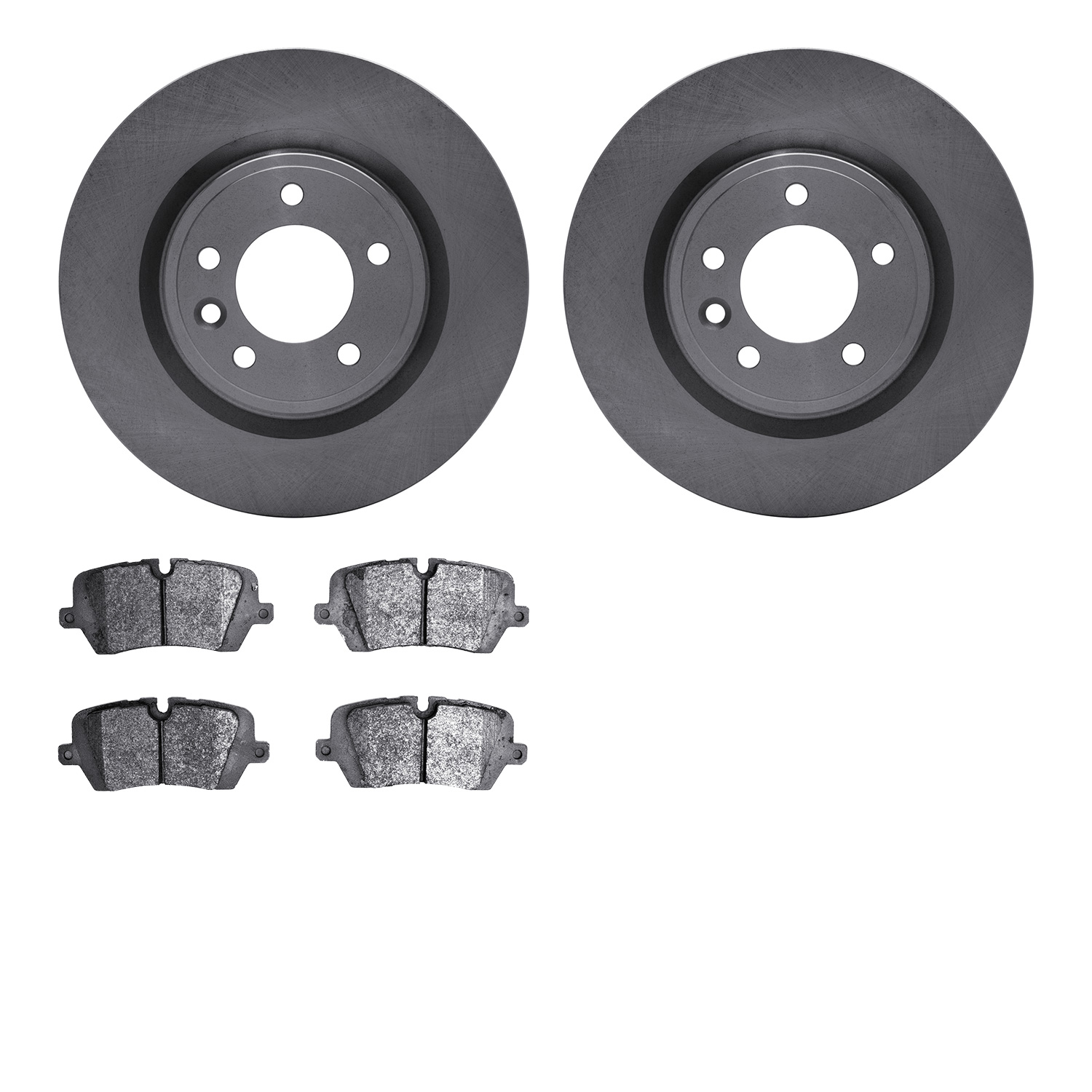 6602-11119 Brake Rotors w/5000 Euro Ceramic Brake Pads, 2018-2020 Land Rover, Position: Rear