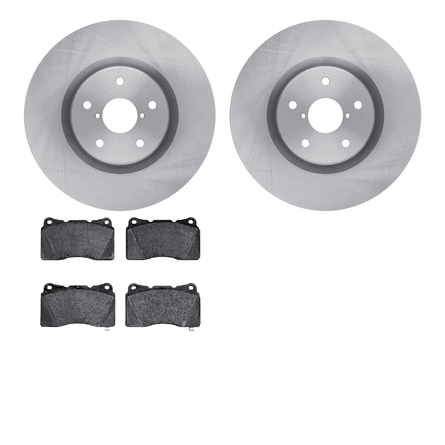 6602-13019 Brake Rotors w/5000 Euro Ceramic Brake Pads, 2005-2020 Subaru, Position: Front