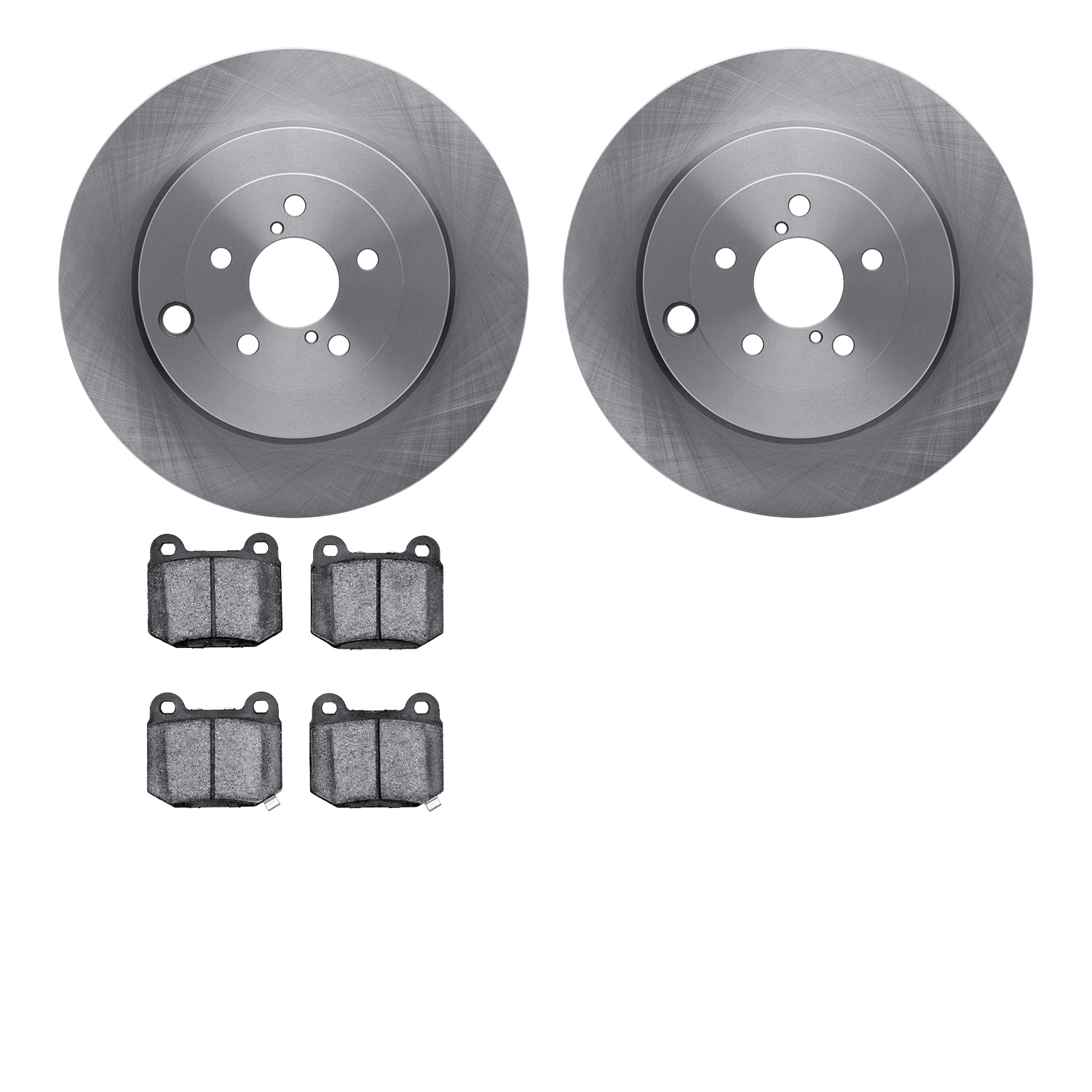 6602-13055 Brake Rotors w/5000 Euro Ceramic Brake Pads, 2017-2020 Multiple Makes/Models, Position: Rear