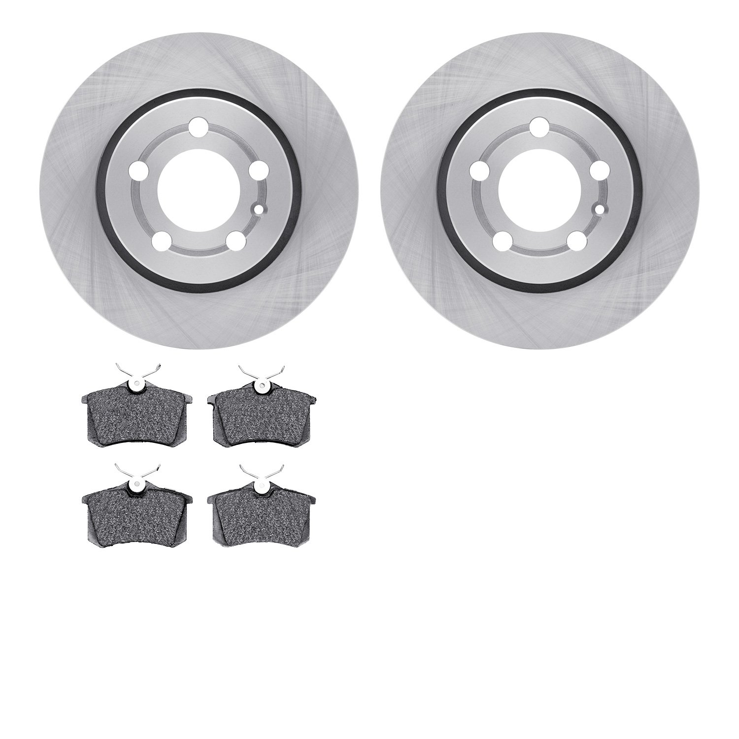 6602-13428 Brake Rotors w/5000 Euro Ceramic Brake Pads, 2000-2006 Audi/Volkswagen, Position: Rear