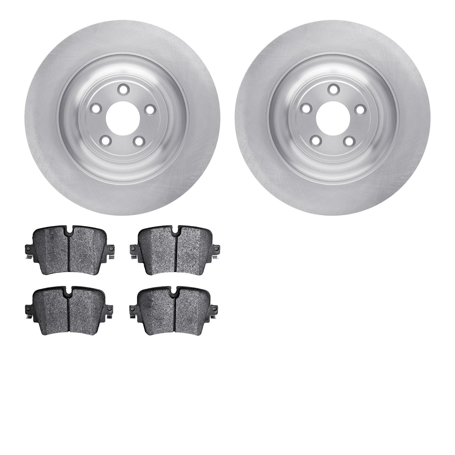 6602-20094 Brake Rotors w/5000 Euro Ceramic Brake Pads, 2014-2021 Jaguar, Position: Rear