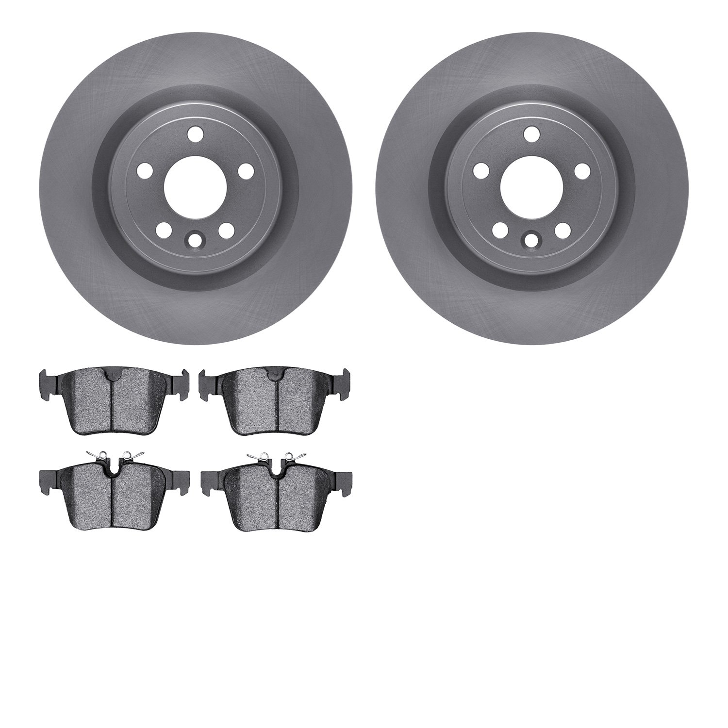 6602-20122 Brake Rotors w/5000 Euro Ceramic Brake Pads, 2017-2020 Multiple Makes/Models, Position: Rear