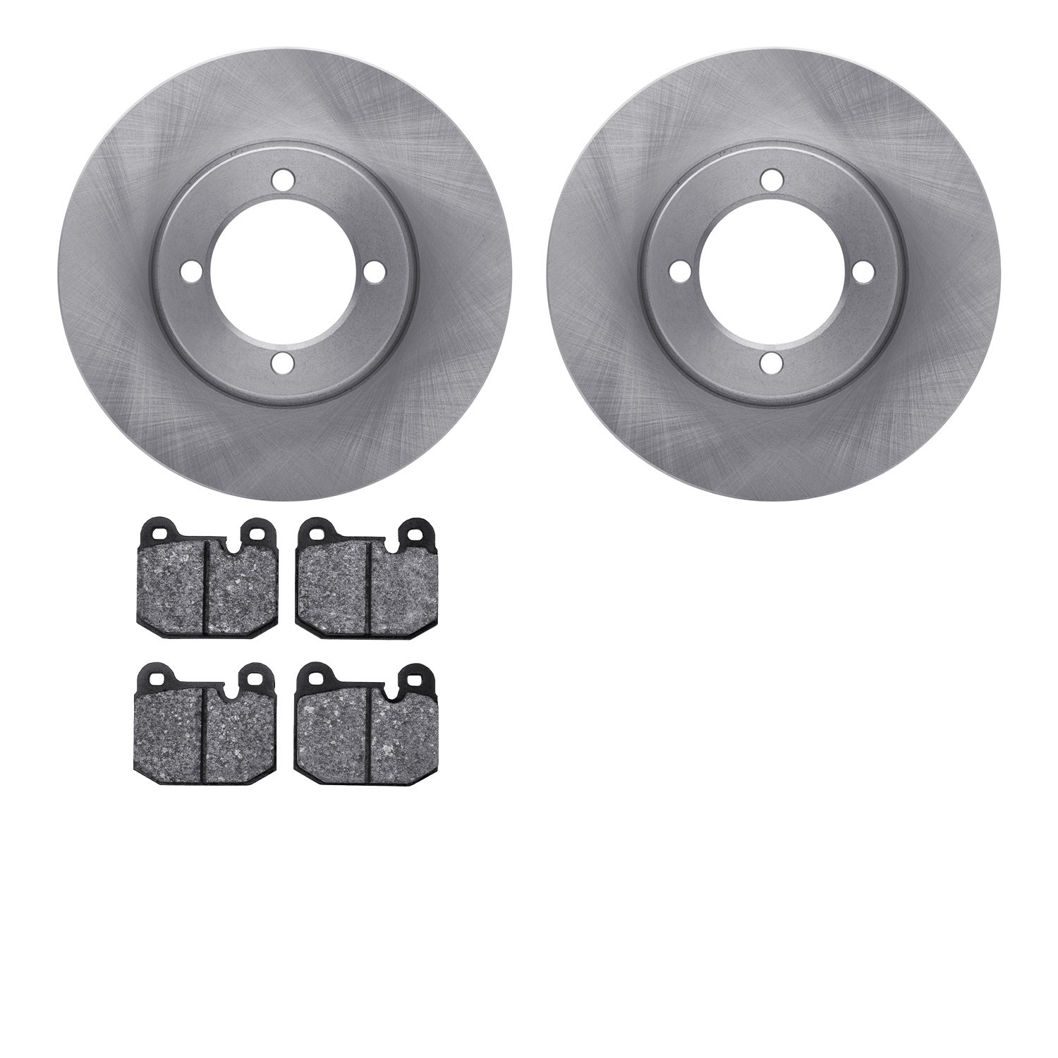 6602-22011 Brake Rotors w/5000 Euro Ceramic Brake Pads, 1974-1974 Opel, Position: Front