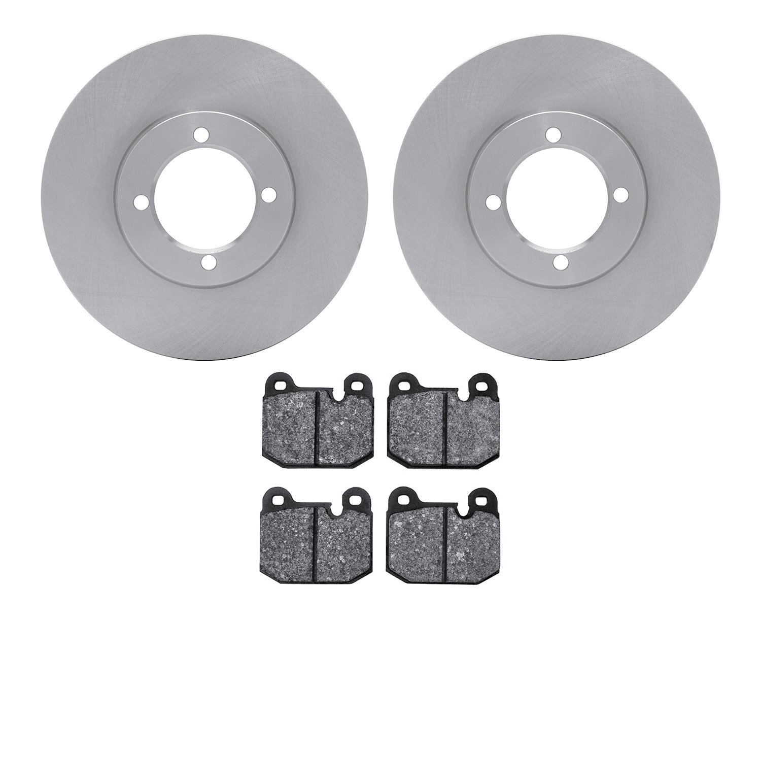 6602-22022 Brake Rotors w/5000 Euro Ceramic Brake Pads, 1974-1979 Multiple Makes/Models, Position: Front