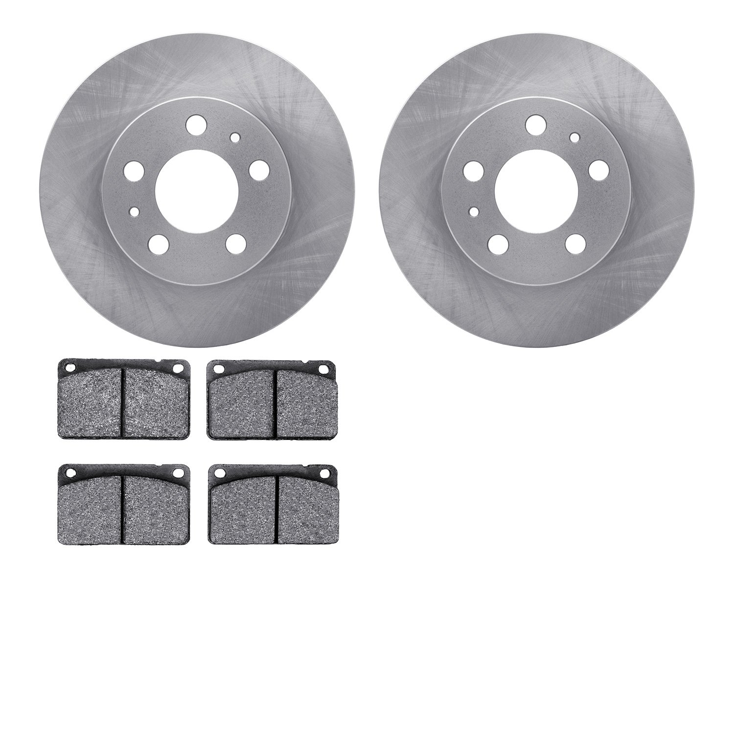 6602-27003 Brake Rotors w/5000 Euro Ceramic Brake Pads, 1967-1972 Volvo, Position: Front