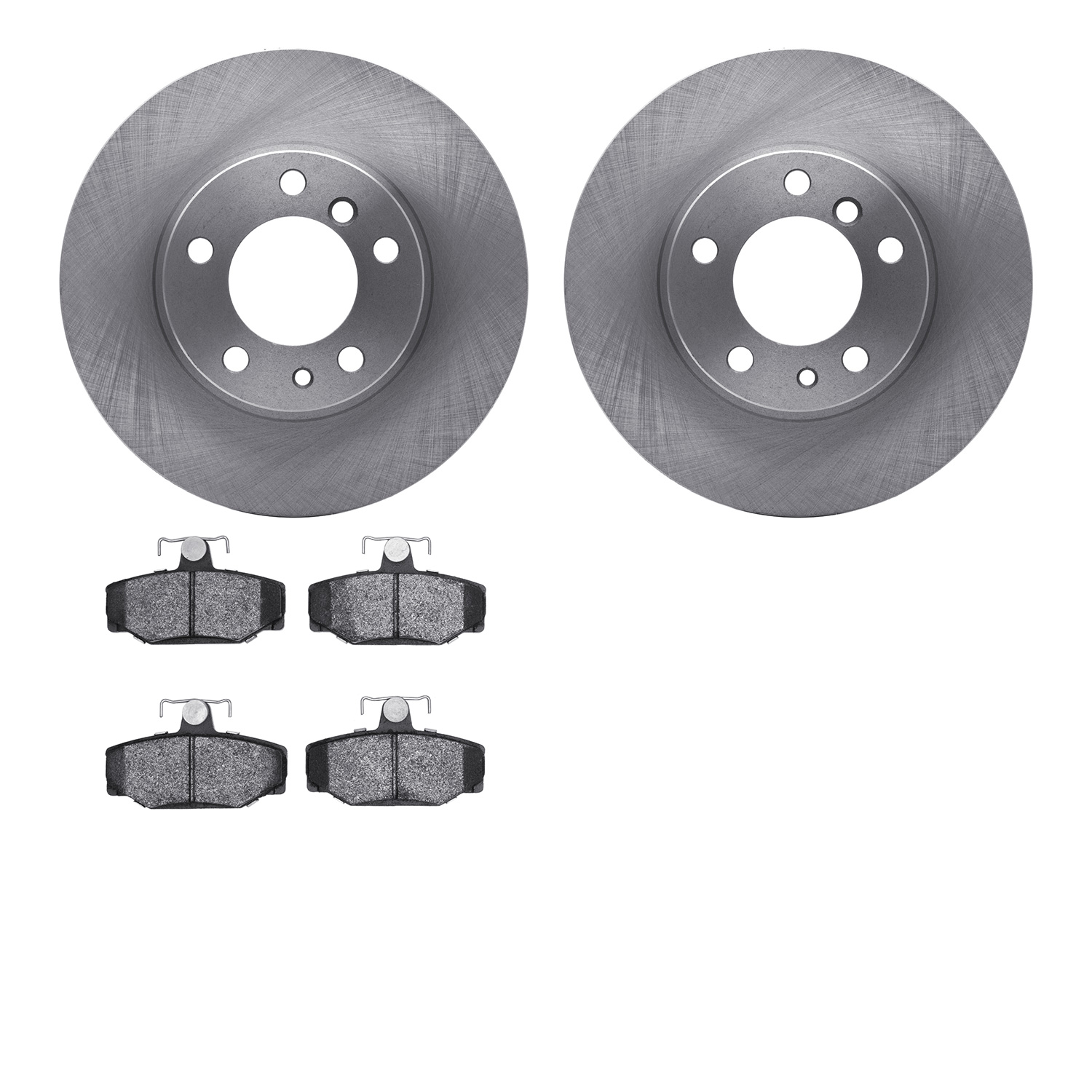 6602-27099 Brake Rotors w/5000 Euro Ceramic Brake Pads, 1998-2000 Volvo, Position: Rear