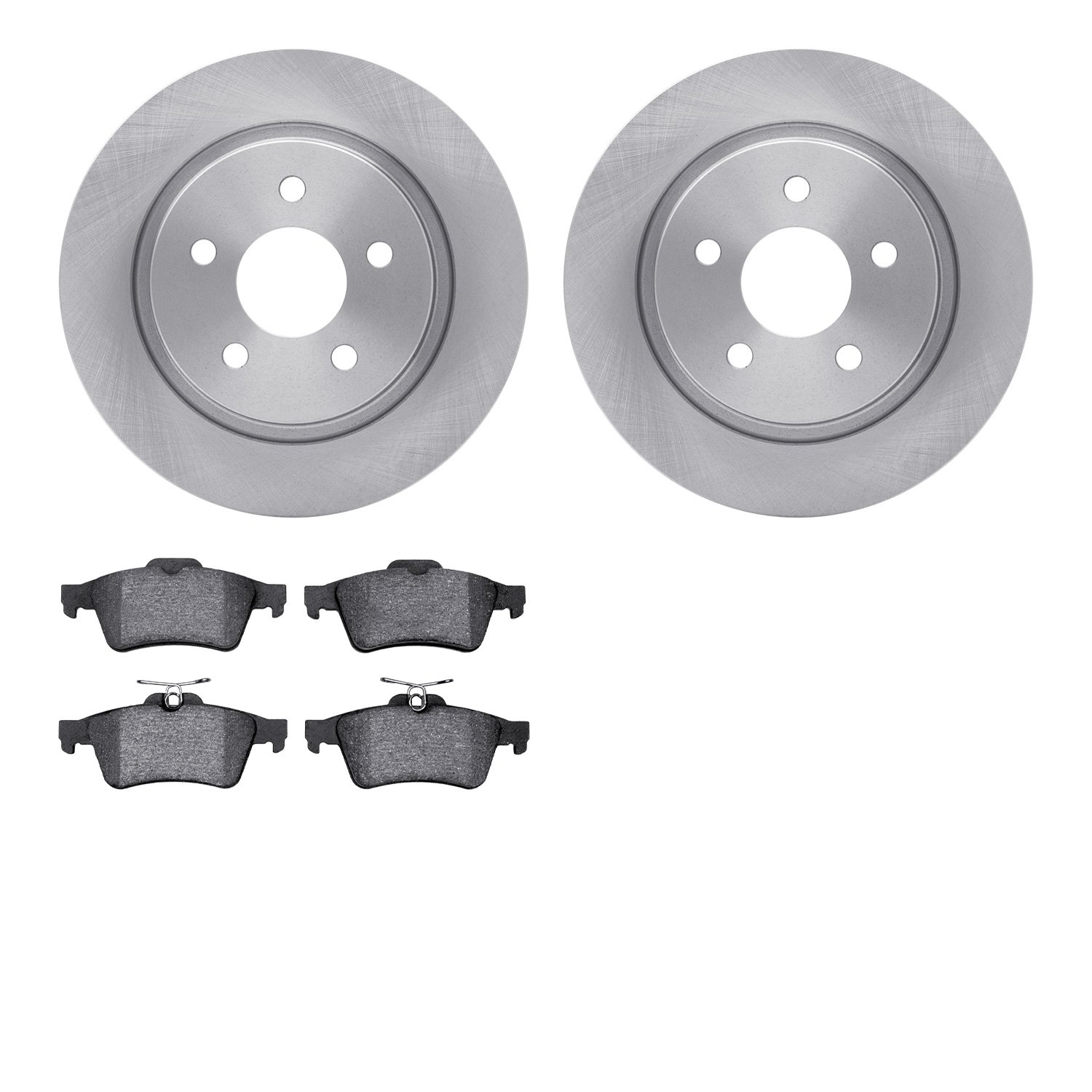 6602-27139 Brake Rotors w/5000 Euro Ceramic Brake Pads, 2004-2013 Volvo, Position: Rear