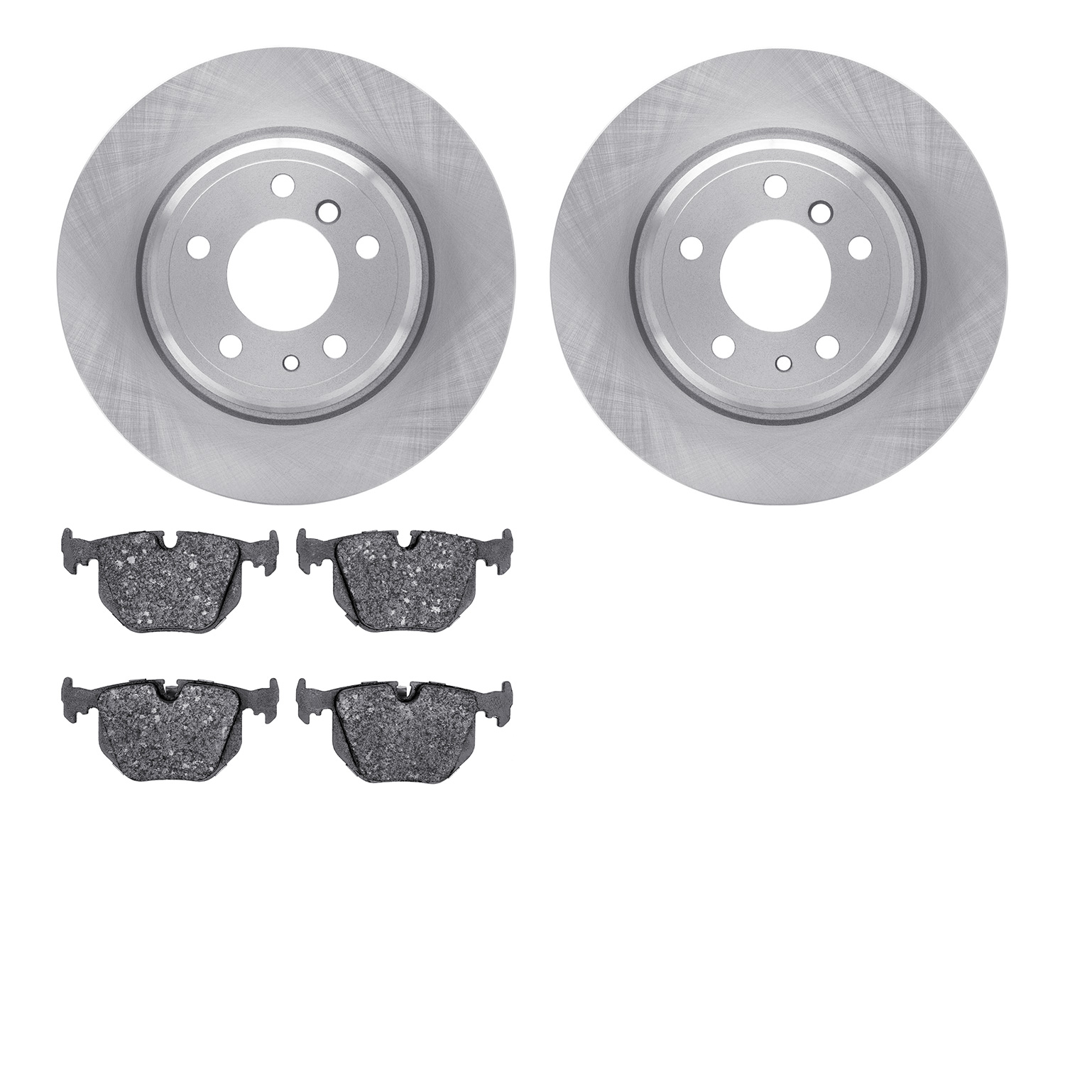 6602-31119 Brake Rotors w/5000 Euro Ceramic Brake Pads, 1991-2001 BMW, Position: Rear