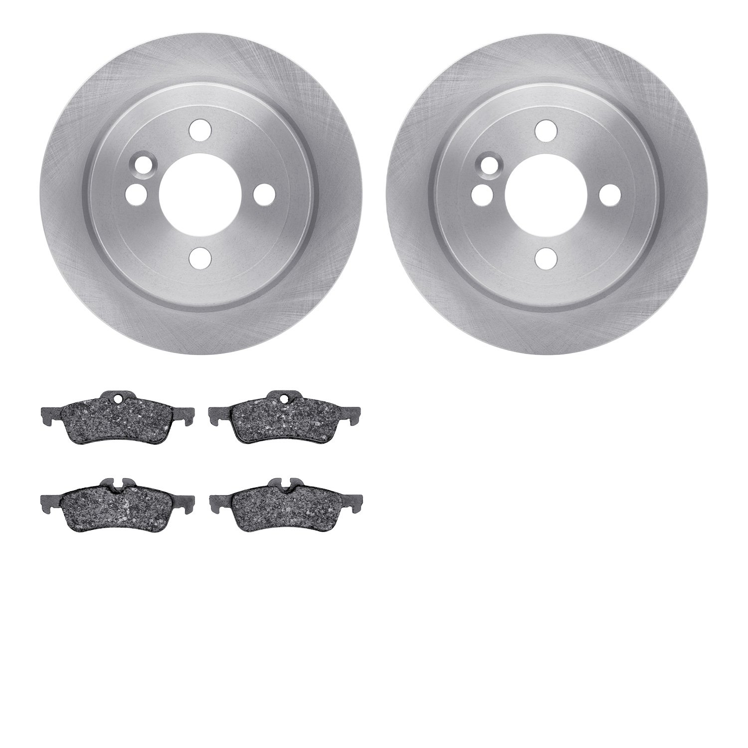 6602-32000 Brake Rotors w/5000 Euro Ceramic Brake Pads, 2002-2008 Mini, Position: Rear