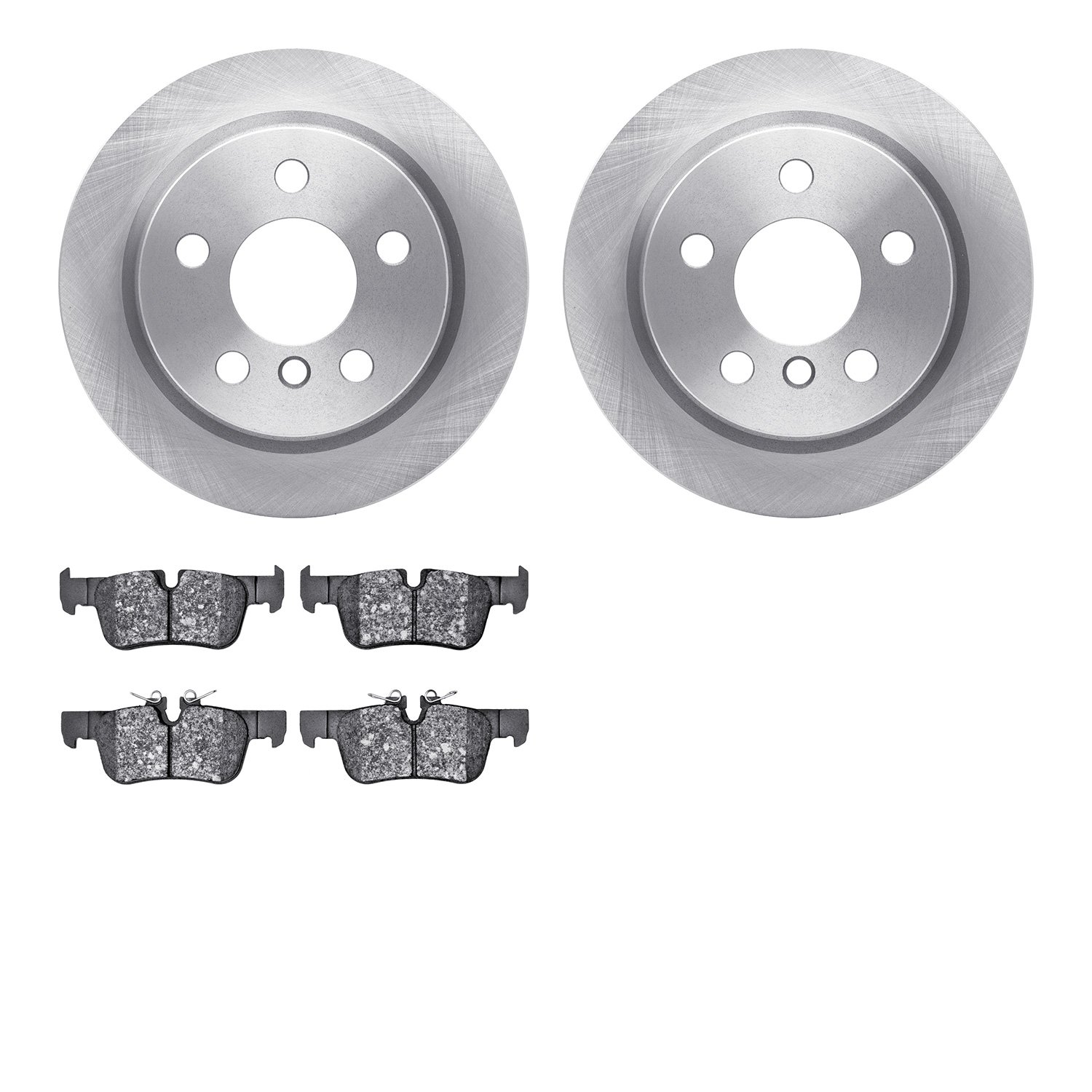 6602-32065 Brake Rotors w/5000 Euro Ceramic Brake Pads, Fits Select Multiple Makes/Models, Position: Rear