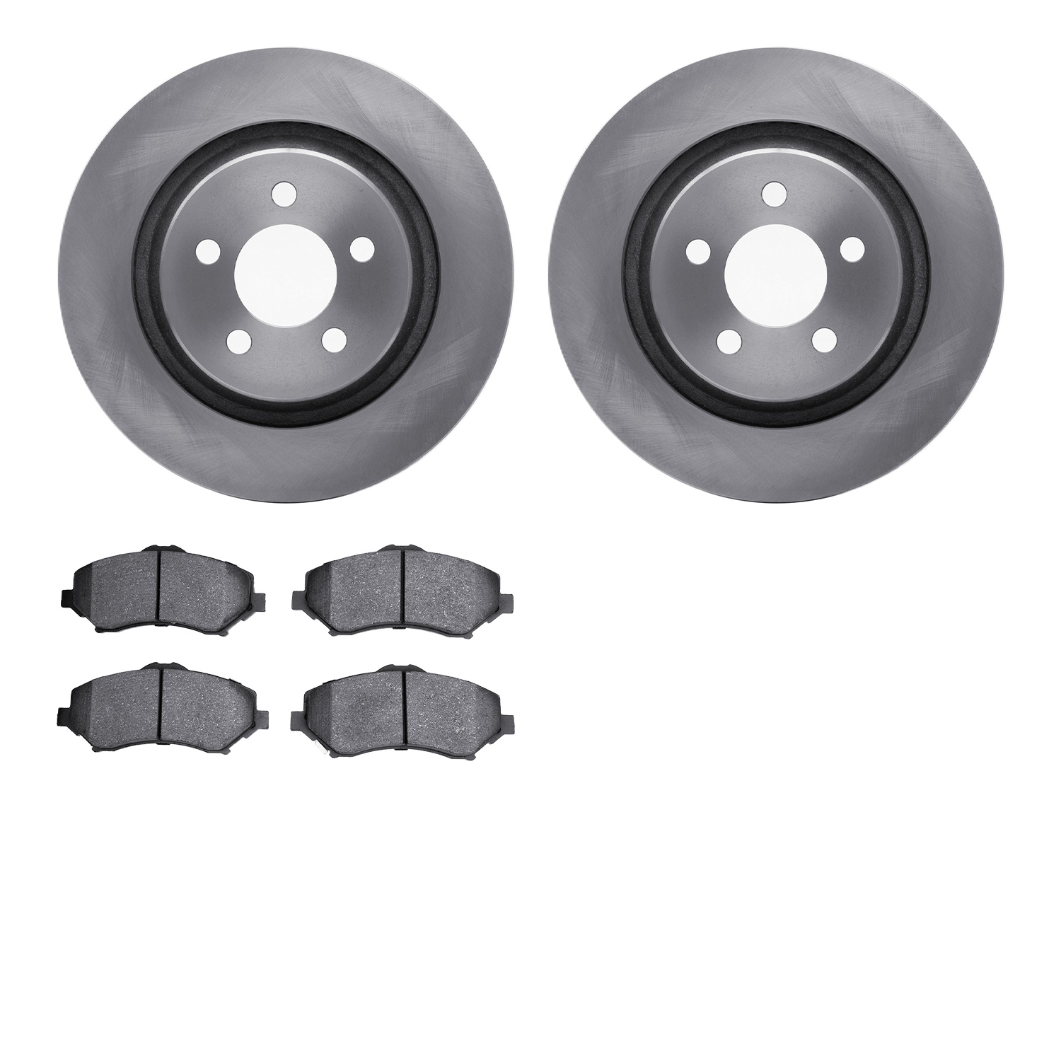 6602-42038 Brake Rotors w/5000 Euro Ceramic Brake Pads, 2011-2012 Mopar, Position: Front