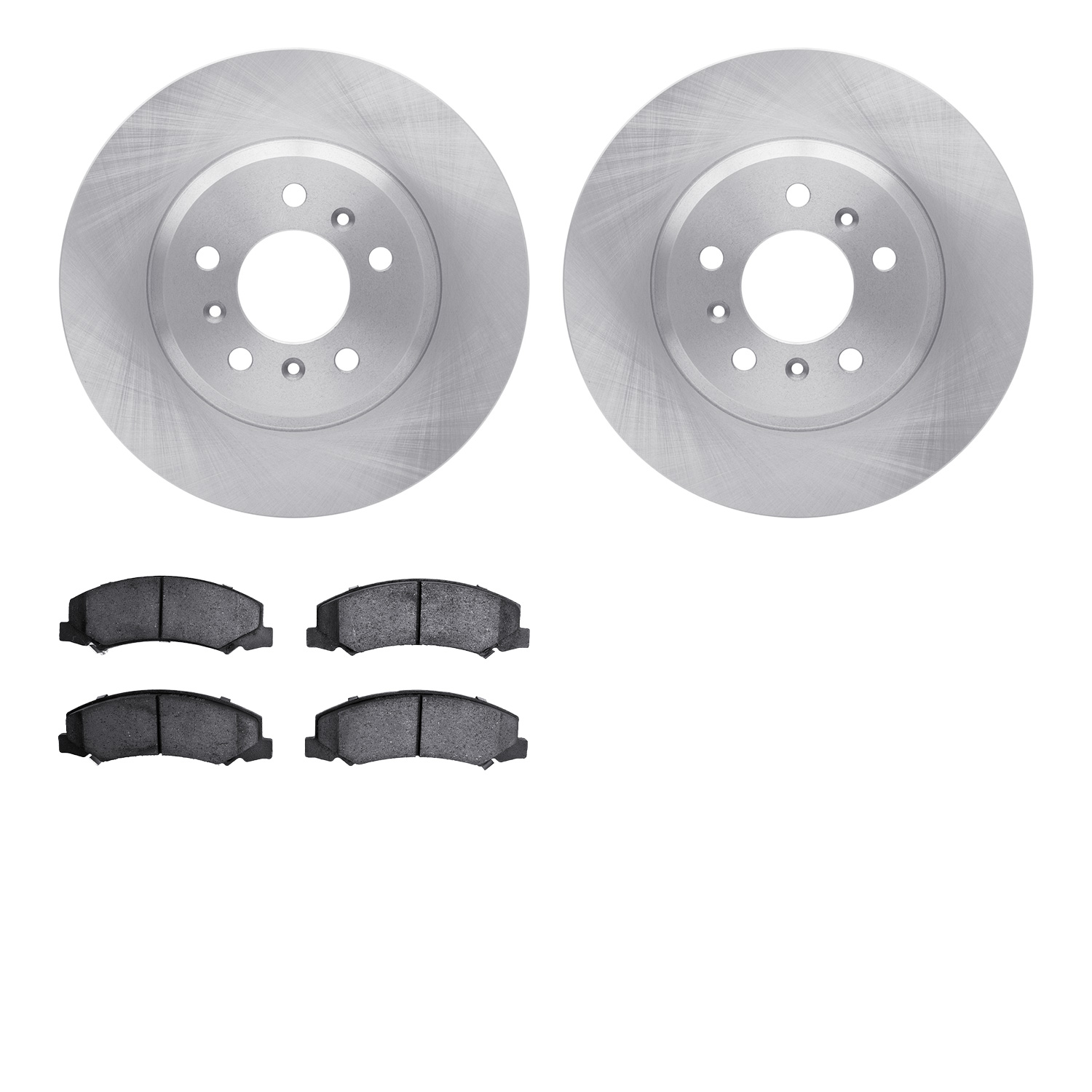 6602-45007 Brake Rotors w/5000 Euro Ceramic Brake Pads, 2006-2016 GM, Position: Front