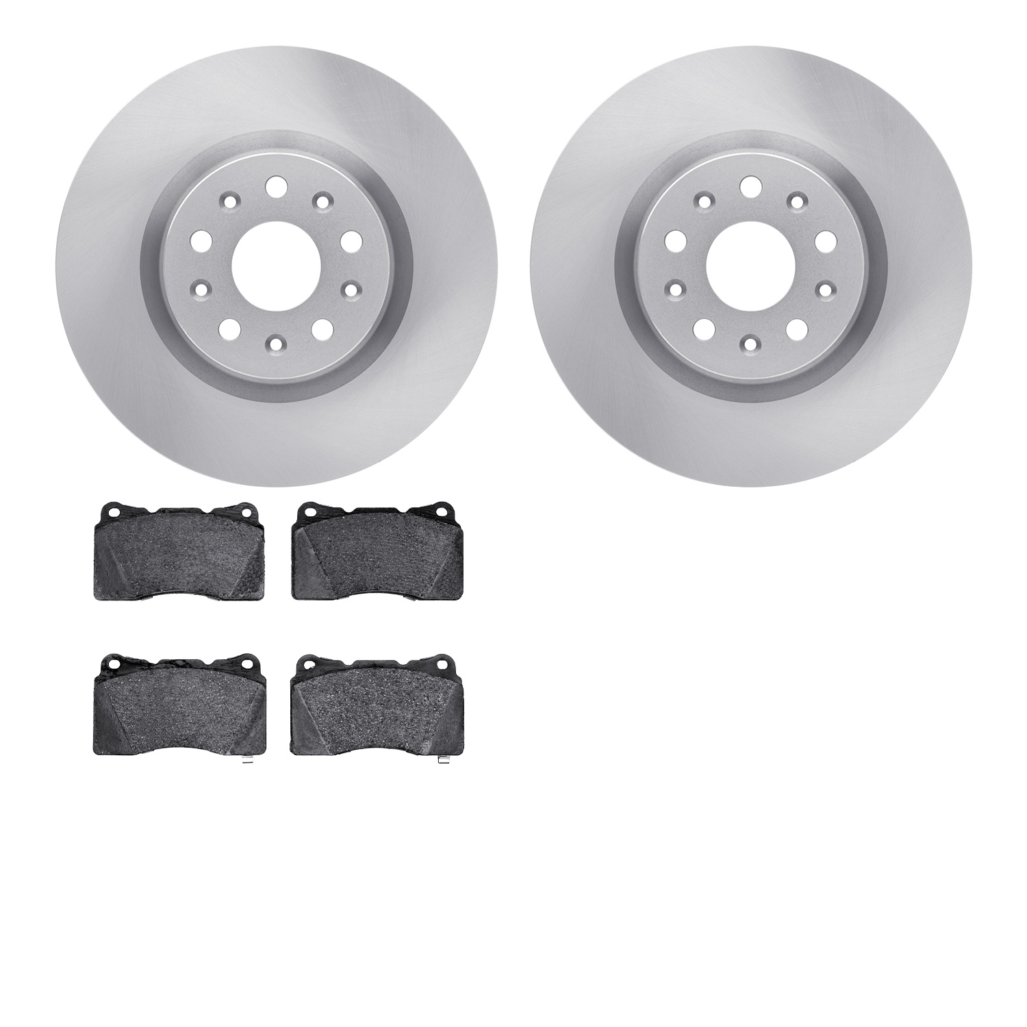 6602-46068 Brake Rotors w/5000 Euro Ceramic Brake Pads, 2014-2020 GM, Position: Front