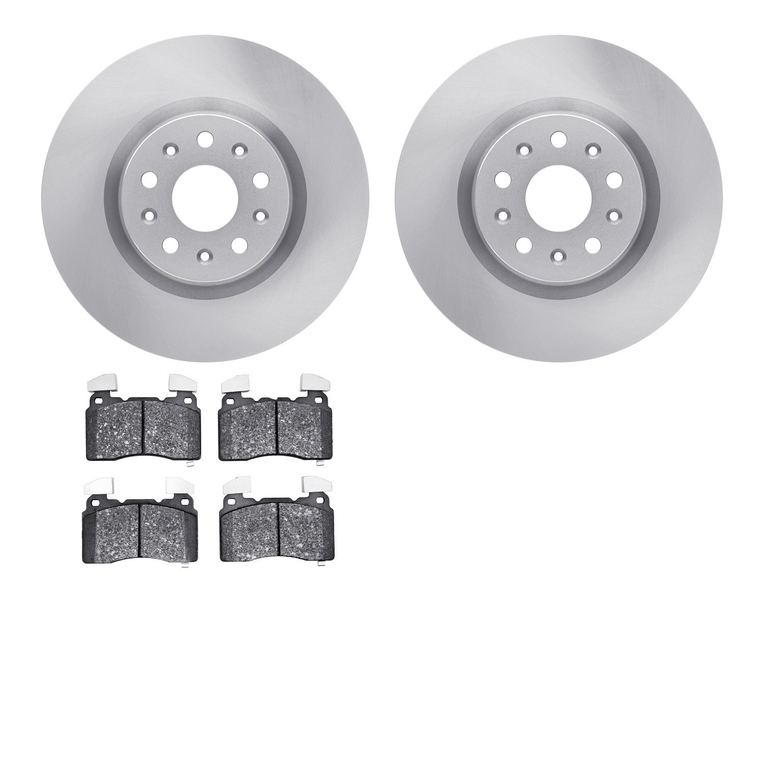 6602-46069 Brake Rotors w/5000 Euro Ceramic Brake Pads, Fits Select GM, Position: Front