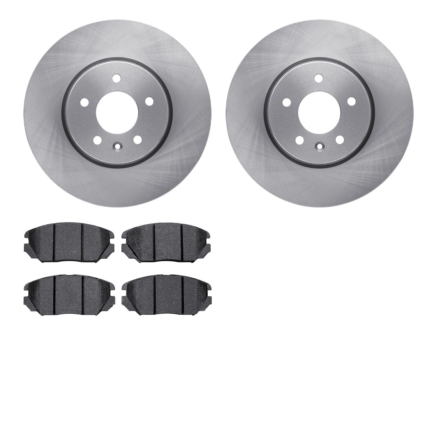 6602-46073 Brake Rotors w/5000 Euro Ceramic Brake Pads, 2014-2019 GM, Position: Front