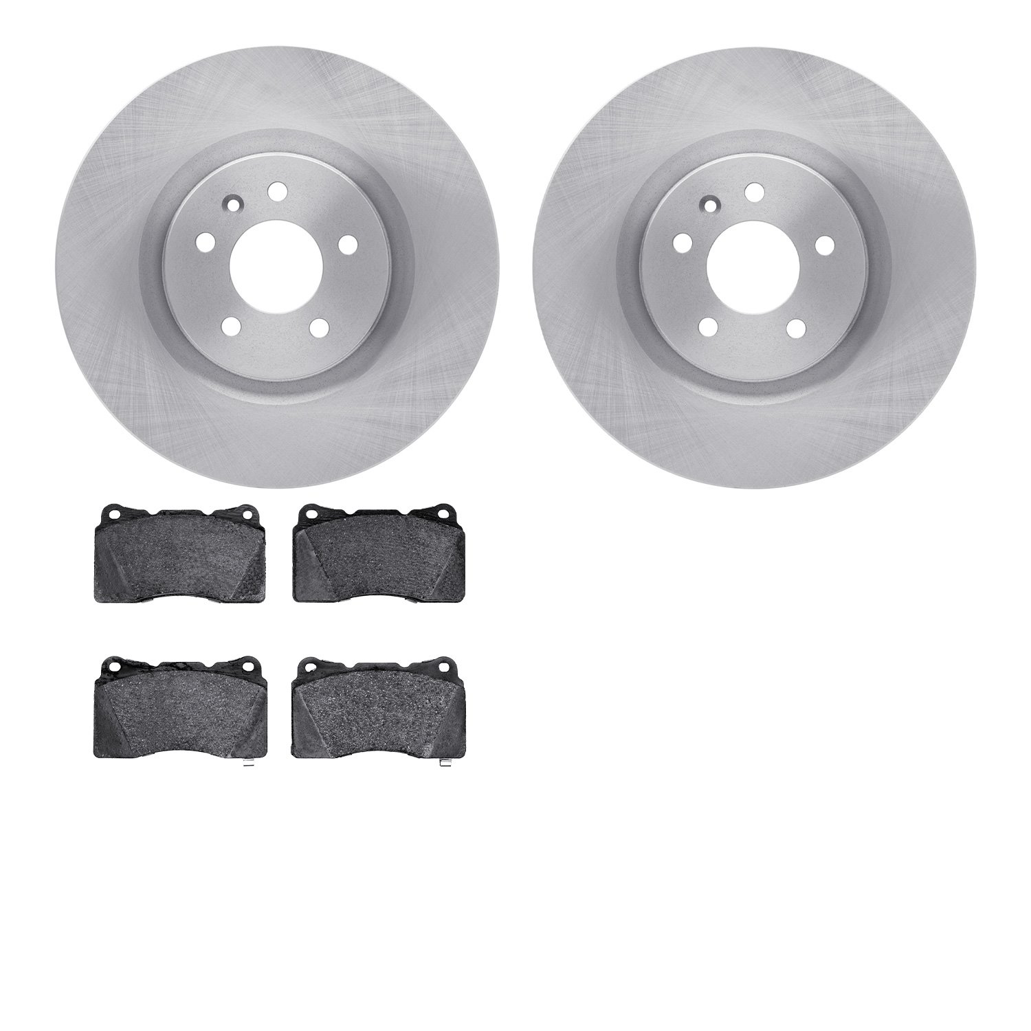 6602-46086 Brake Rotors w/5000 Euro Ceramic Brake Pads, 2018-2020 GM, Position: Front