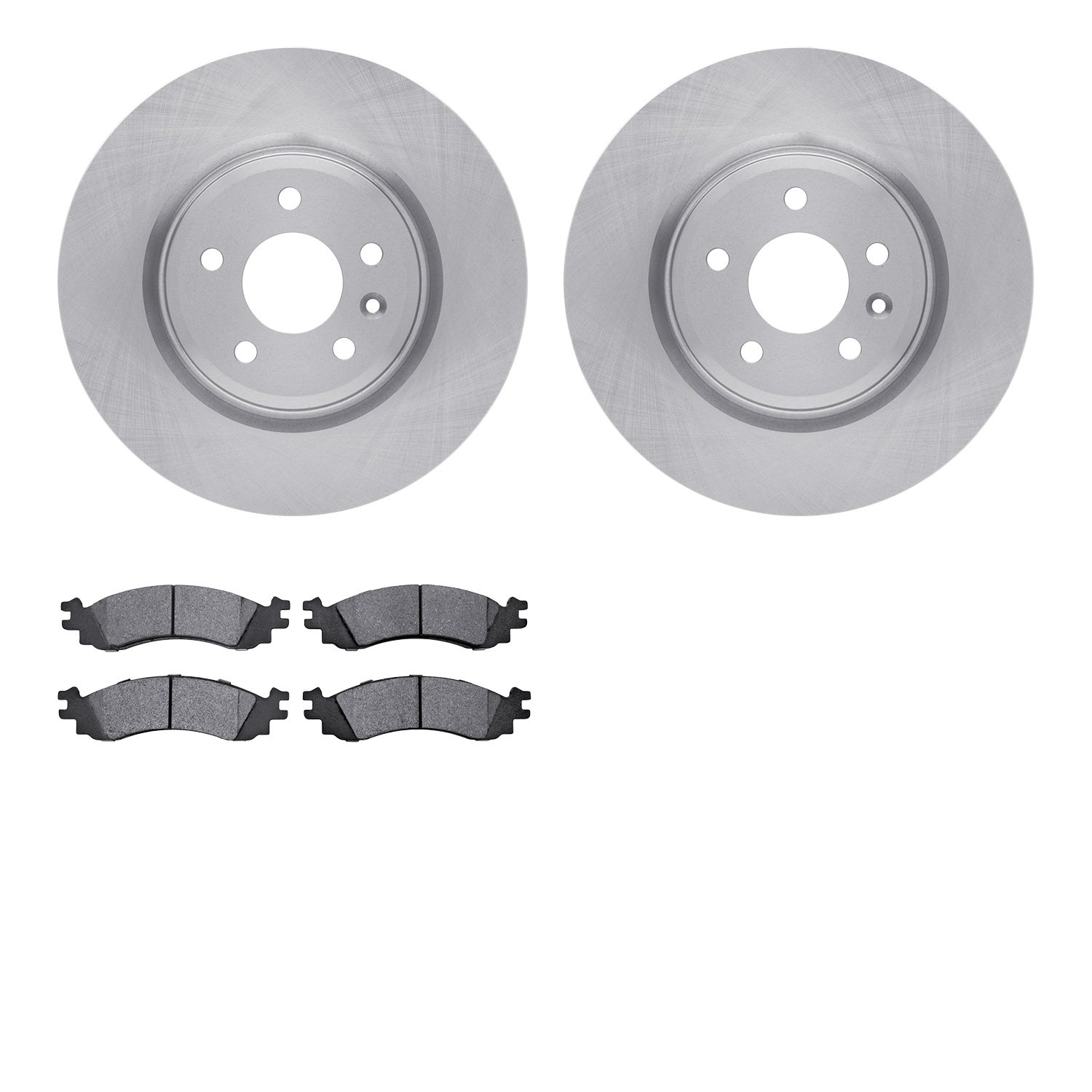 6602-54107 Brake Rotors w/5000 Euro Ceramic Brake Pads, 2011-2012 Ford/Lincoln/Mercury/Mazda, Position: Front
