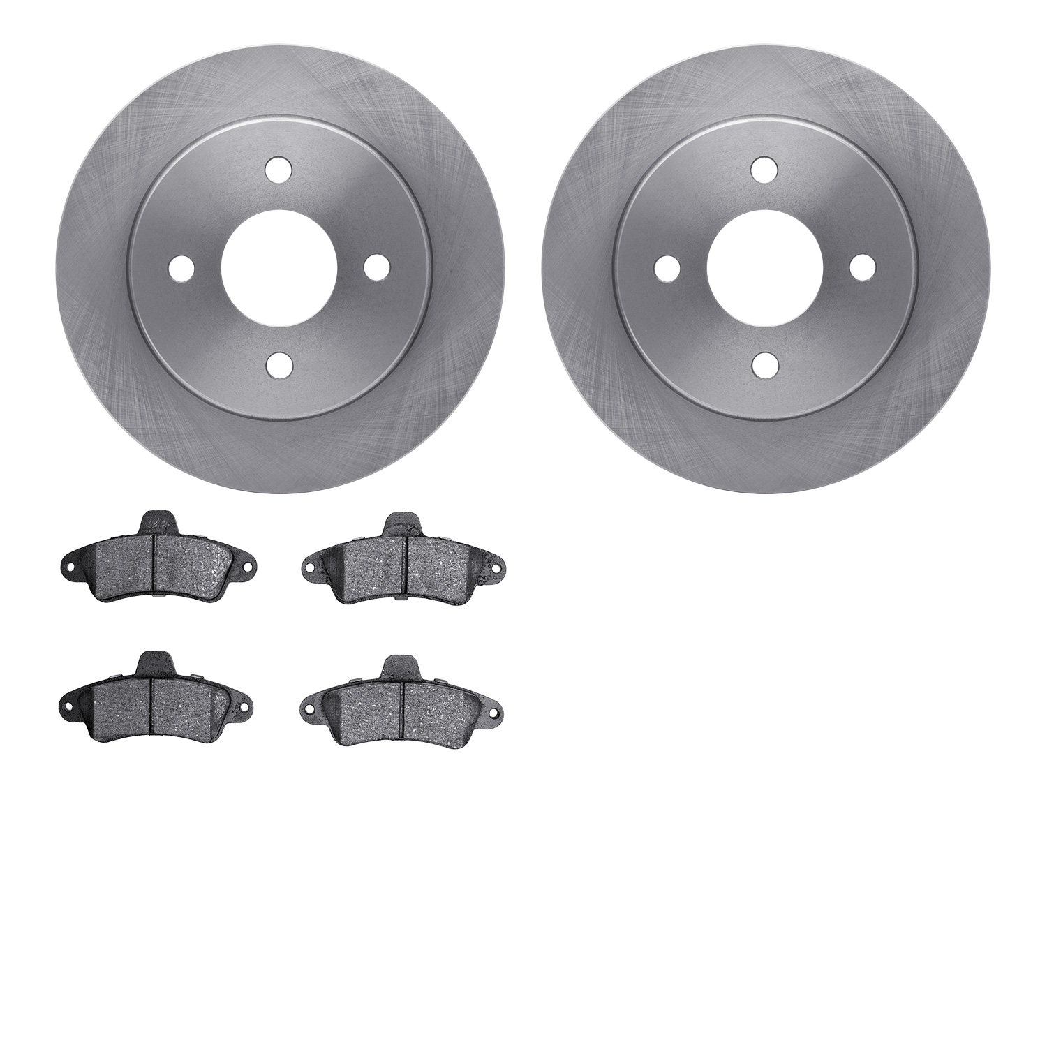 6602-56007 Brake Rotors w/5000 Euro Ceramic Brake Pads, 1995-2000 Ford/Lincoln/Mercury/Mazda, Position: Rear