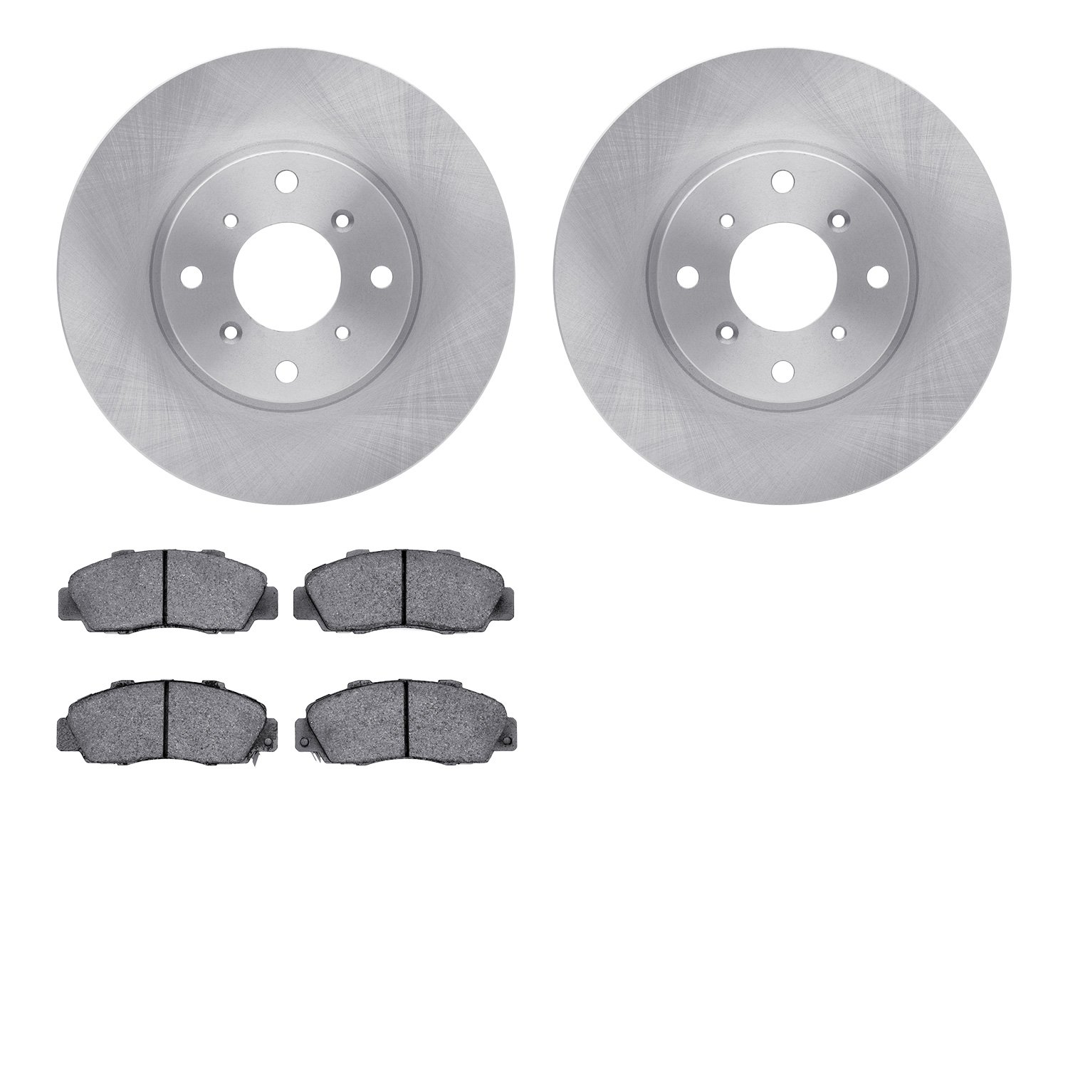 6602-59007 Brake Rotors w/5000 Euro Ceramic Brake Pads, 1992-1996 Acura/Honda, Position: Front