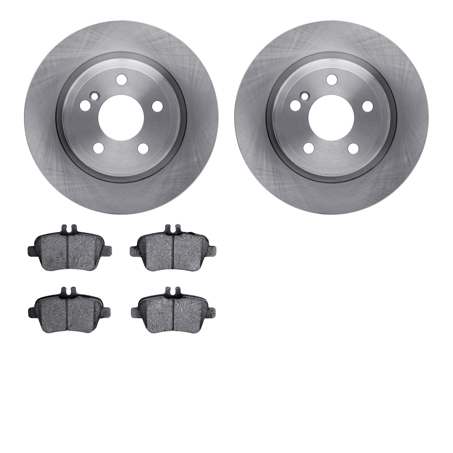 6602-63301 Brake Rotors w/5000 Euro Ceramic Brake Pads, 2014-2020 Multiple Makes/Models, Position: Rear