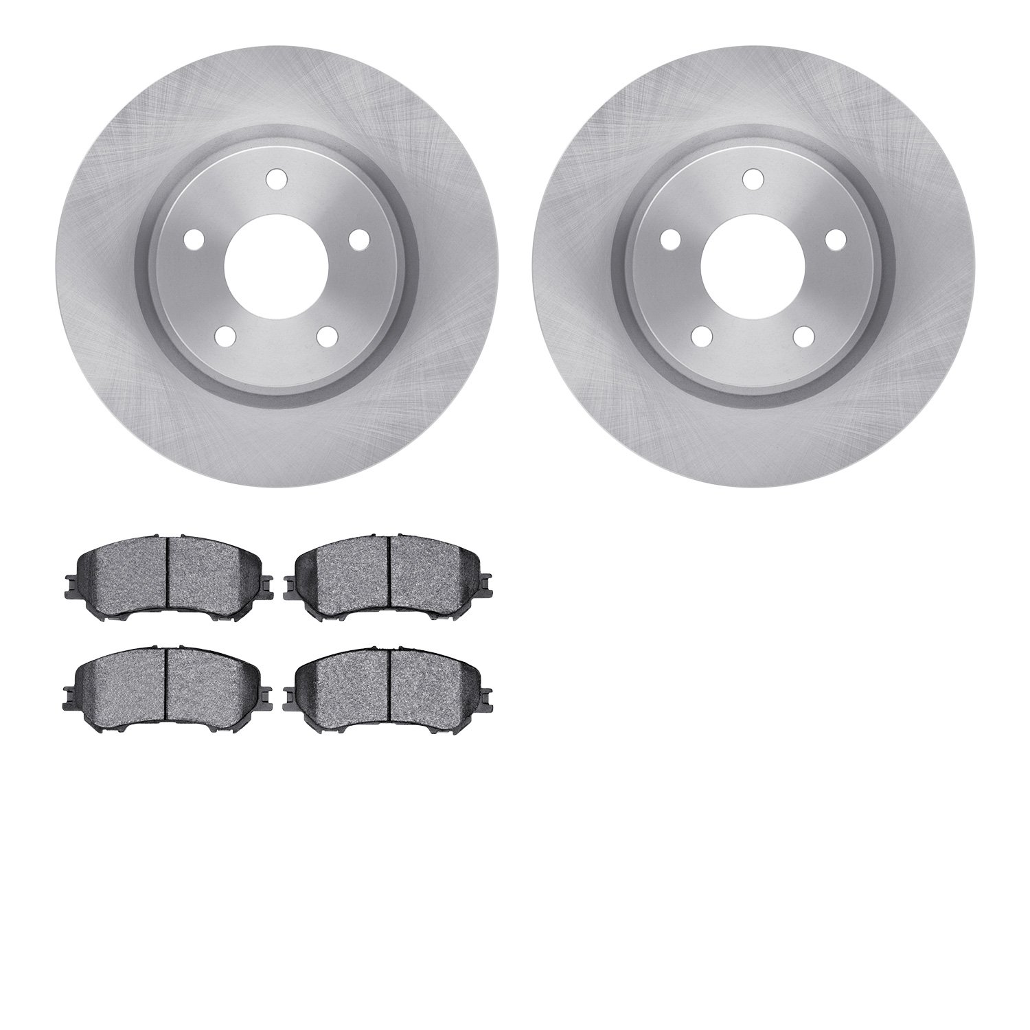 6602-67055 Brake Rotors w/5000 Euro Ceramic Brake Pads, Fits Select Multiple Makes/Models, Position: Front