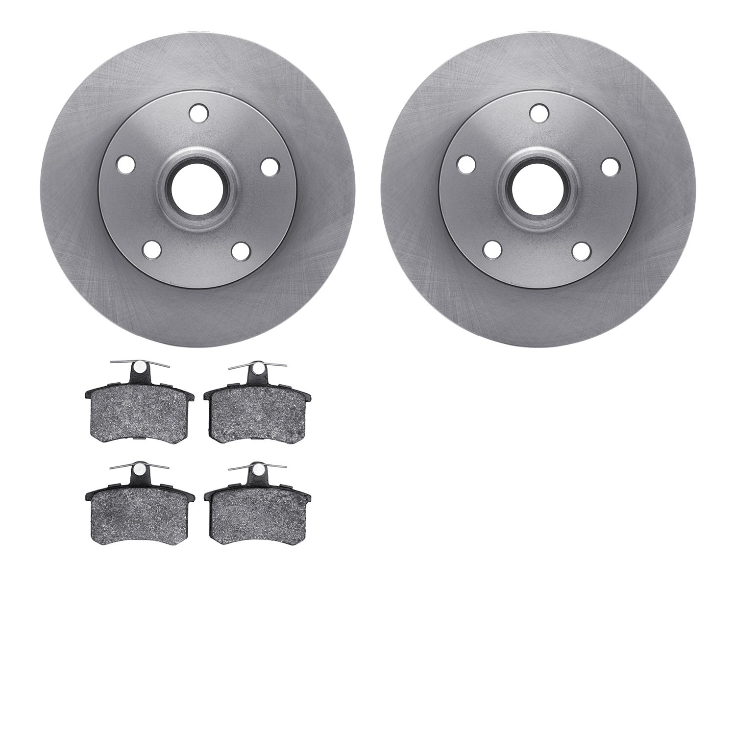 6602-73066 Brake Rotors w/5000 Euro Ceramic Brake Pads, 1996-1997 Audi/Volkswagen, Position: Rear