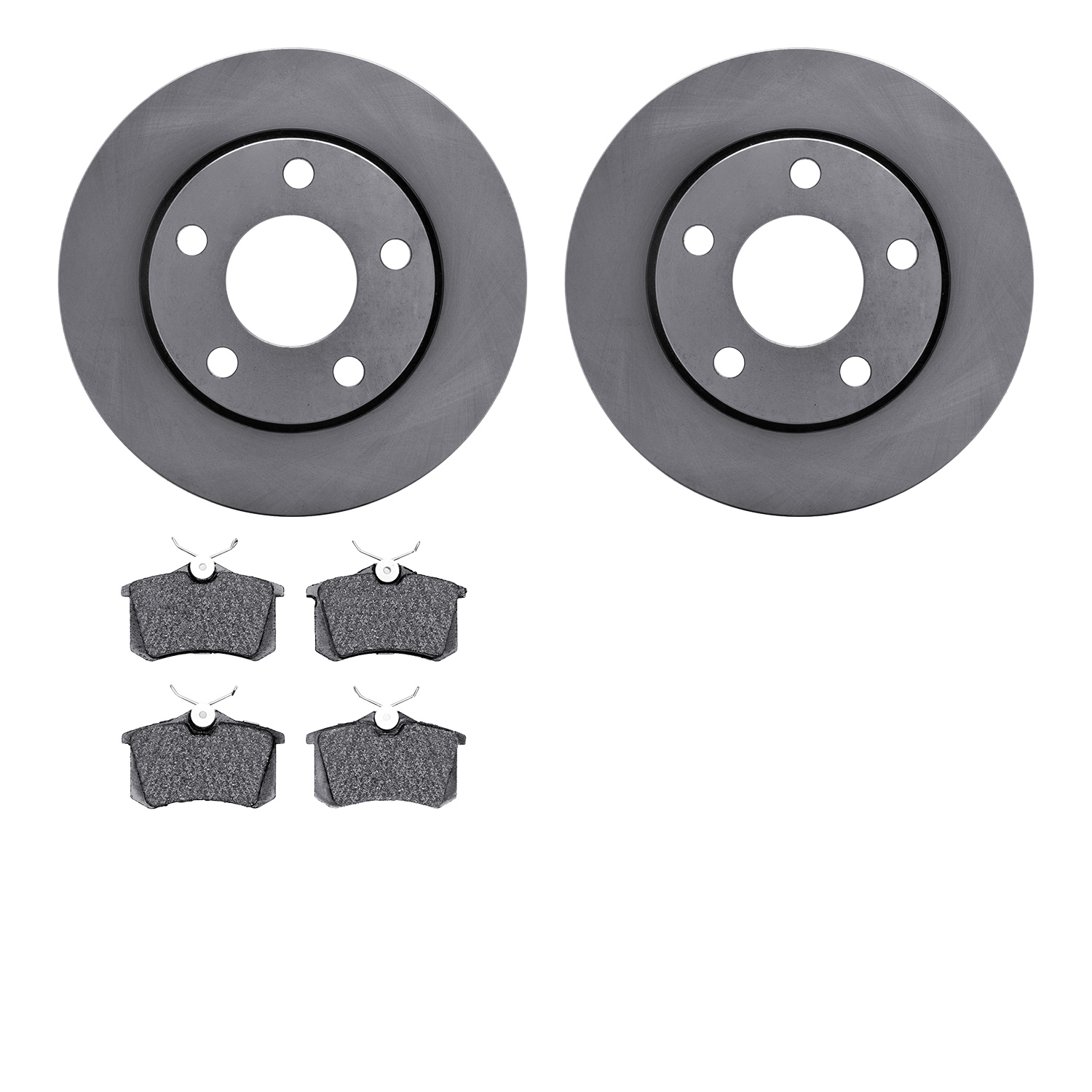 6602-73095 Brake Rotors w/5000 Euro Ceramic Brake Pads, 2000-2002 Audi/Volkswagen, Position: Rear