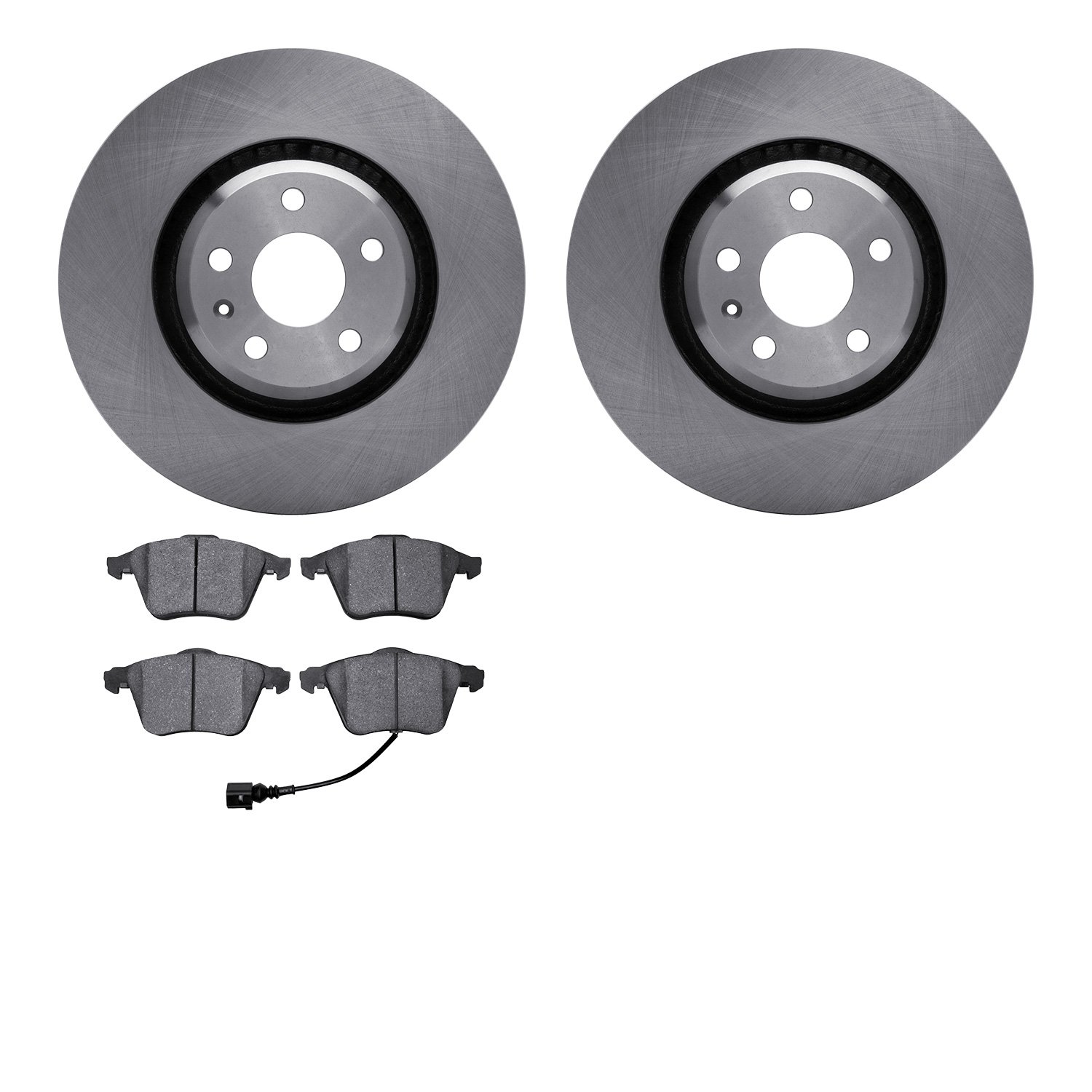 6602-73193 Brake Rotors w/5000 Euro Ceramic Brake Pads, 2008-2011 Audi/Volkswagen, Position: Front