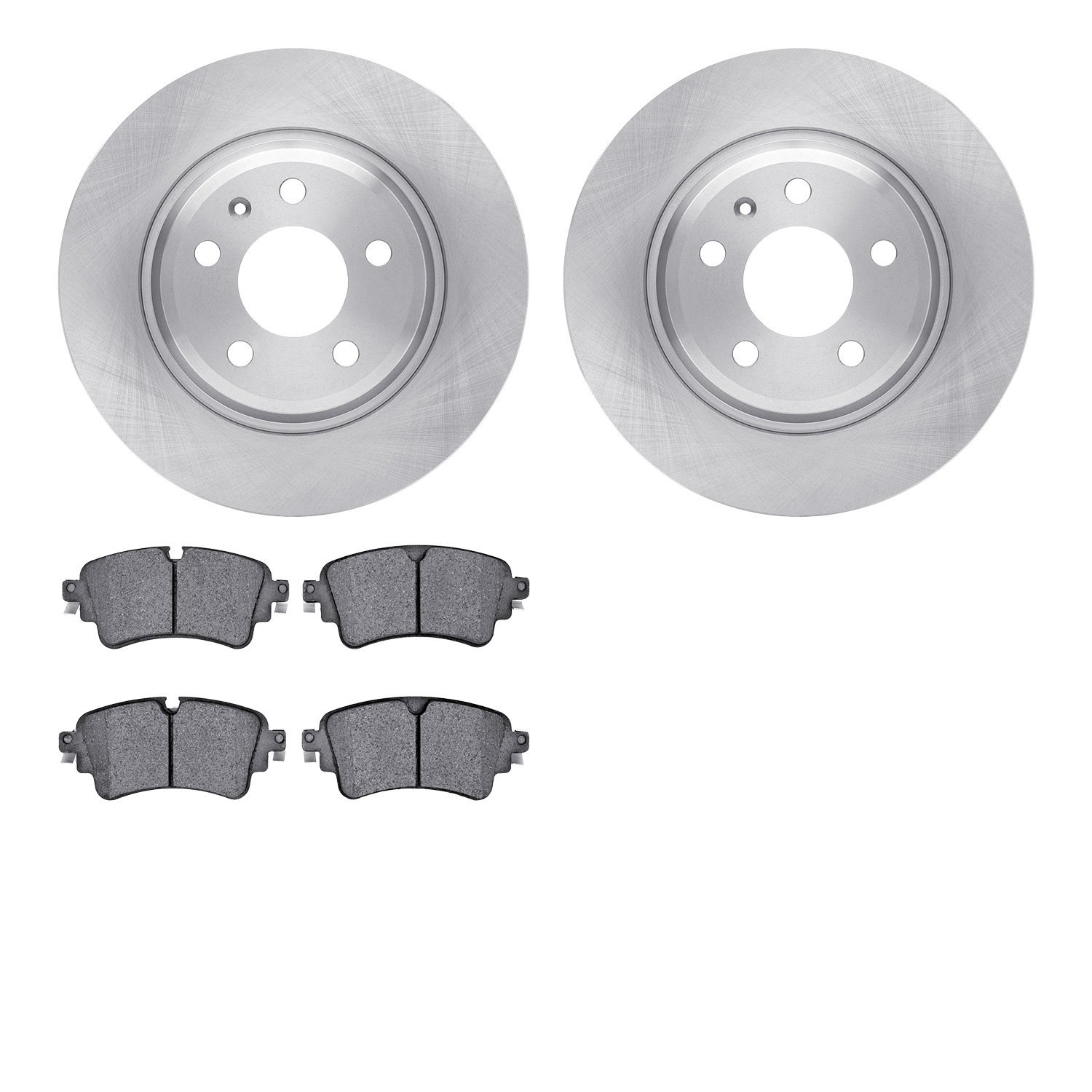 6602-73215 Brake Rotors w/5000 Euro Ceramic Brake Pads, 2016-2020 Audi/Volkswagen, Position: Rear