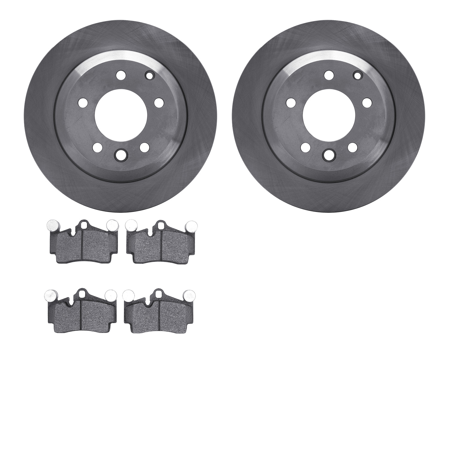 6602-74193 Brake Rotors w/5000 Euro Ceramic Brake Pads, 2003-2015 Multiple Makes/Models, Position: Rear