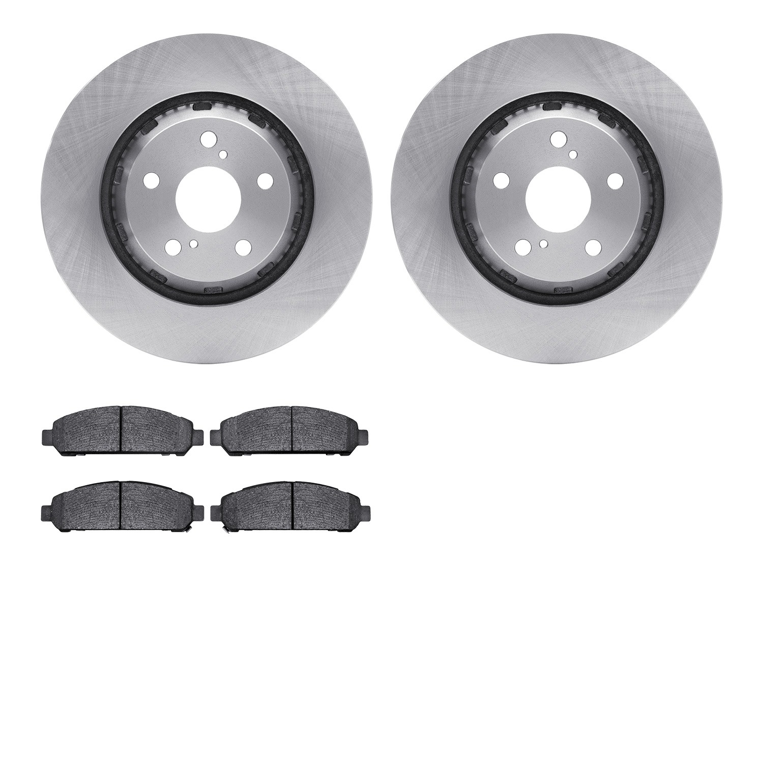 6602-76011 Brake Rotors w/5000 Euro Ceramic Brake Pads, 2009-2015 Lexus/Toyota/Scion, Position: Front