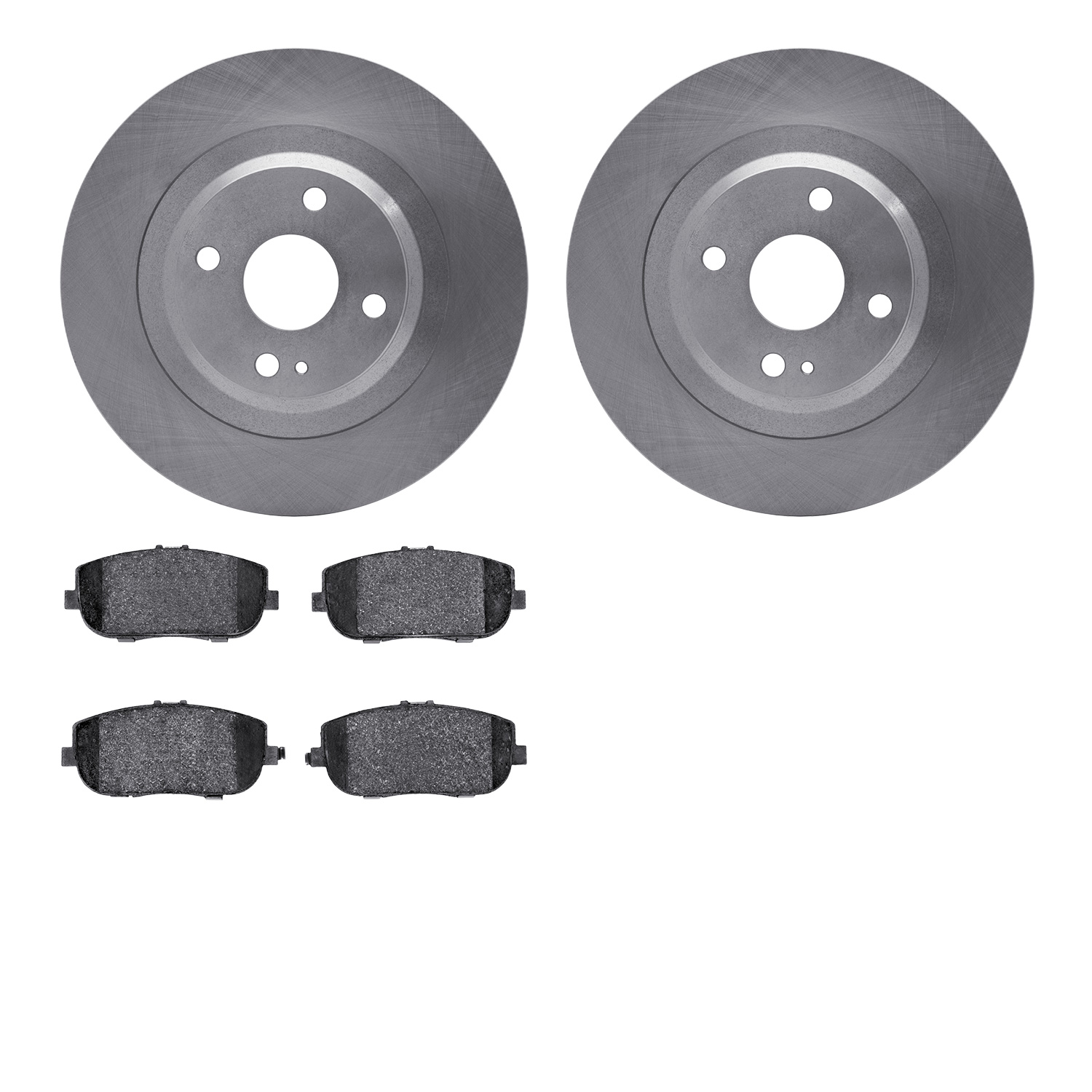 6602-80031 Brake Rotors w/5000 Euro Ceramic Brake Pads, Fits Select Multiple Makes/Models, Position: Rear