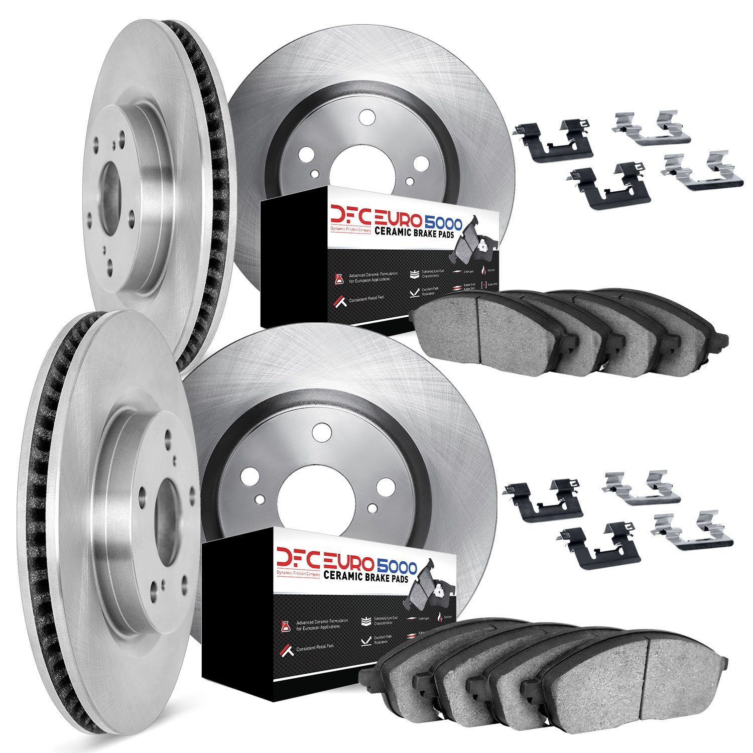 Brake Rotors w/5000 Euro Ceramic Brake Pads Kit