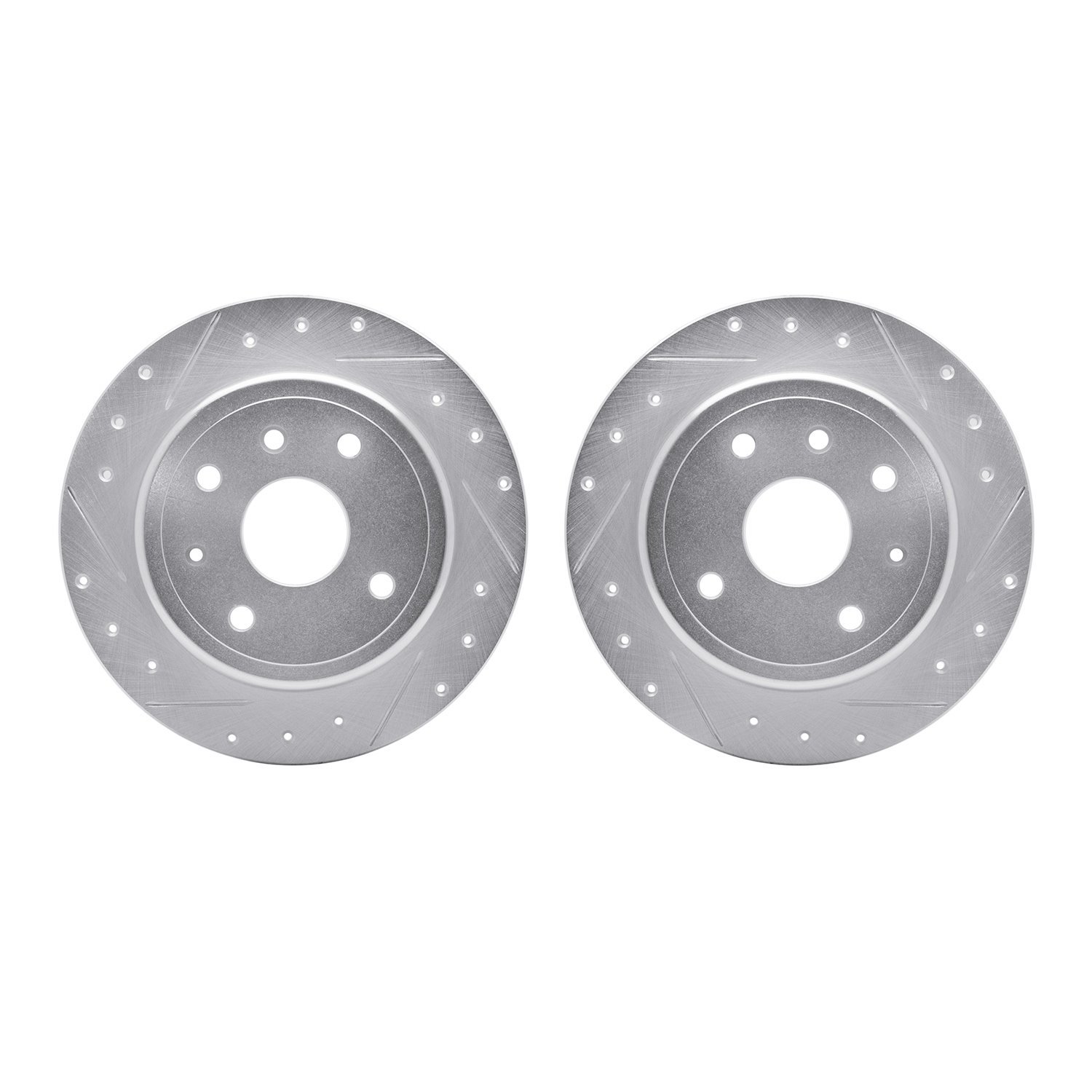 Drilled/Slotted Brake Rotors [Silver], 2004-2009 Multiple