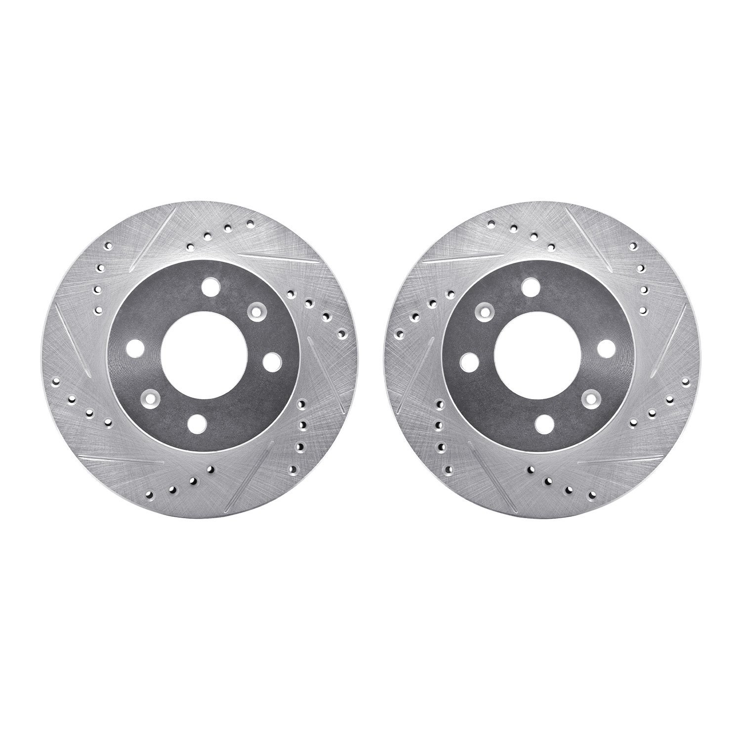 Drilled/Slotted Brake Rotors [Silver], 2003-2006 Multiple