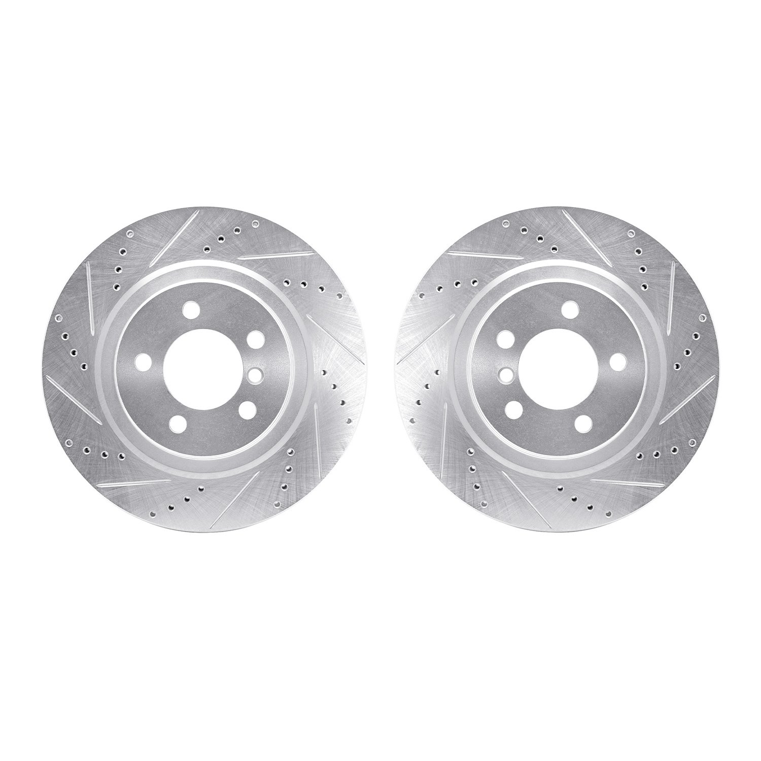 Drilled/Slotted Brake Rotors [Silver], 2006-2009 Land Rover