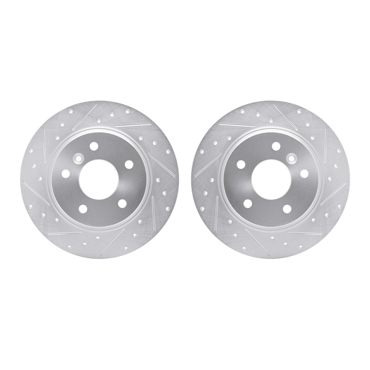Drilled/Slotted Brake Rotors [Silver], 1994-2004 Land Rover